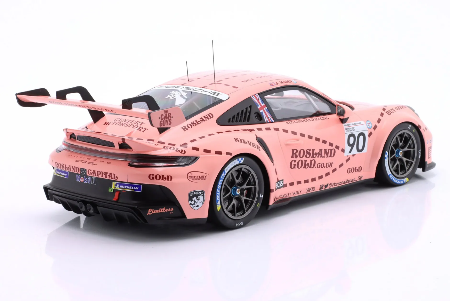 Porsche 911 GT3 Cup #90 2nd Brands Hatch Porsche Carrera Cup GB 2023 Malin 1:18 Ixo