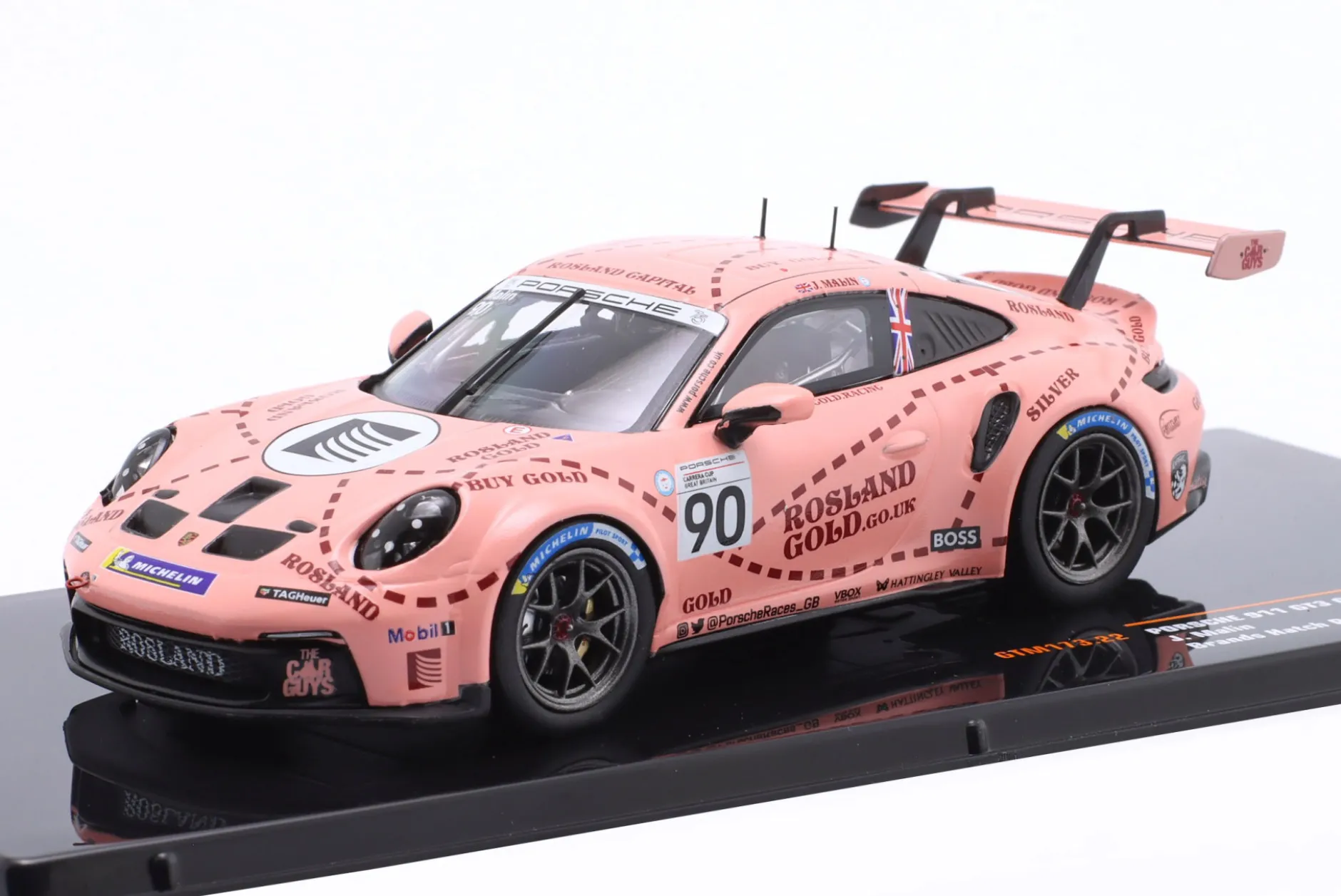 Porsche 911 GT3 Cup #90 2nd Brands Hatch Porsche Carrera Cup GB 2023 Malin 1:43 Ixo