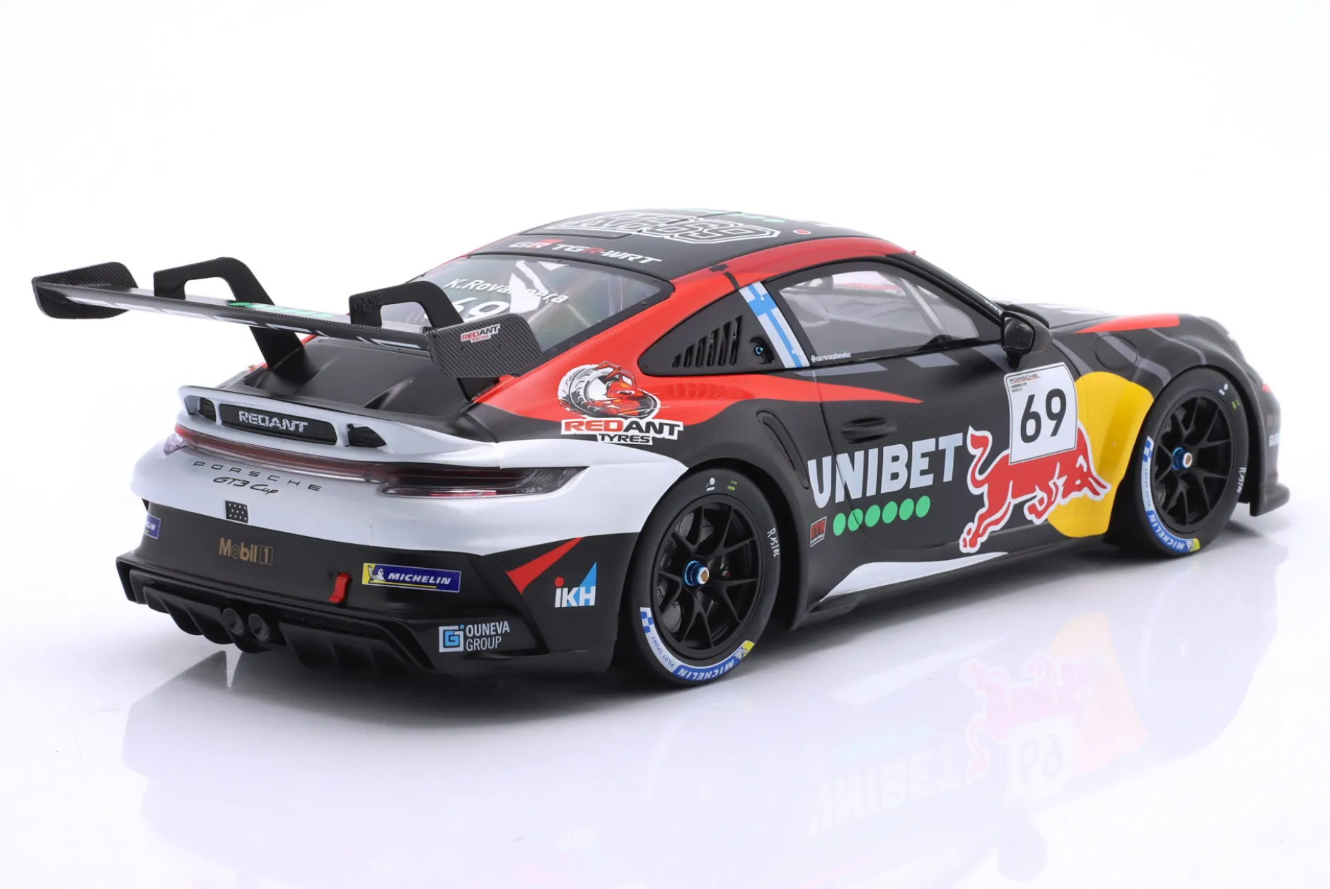 Porsche 911 GT3 Cup #69 Sieger Zolder Porsche Carrera Cup Benelux 2024 Rovanperä 1:18 Ixo