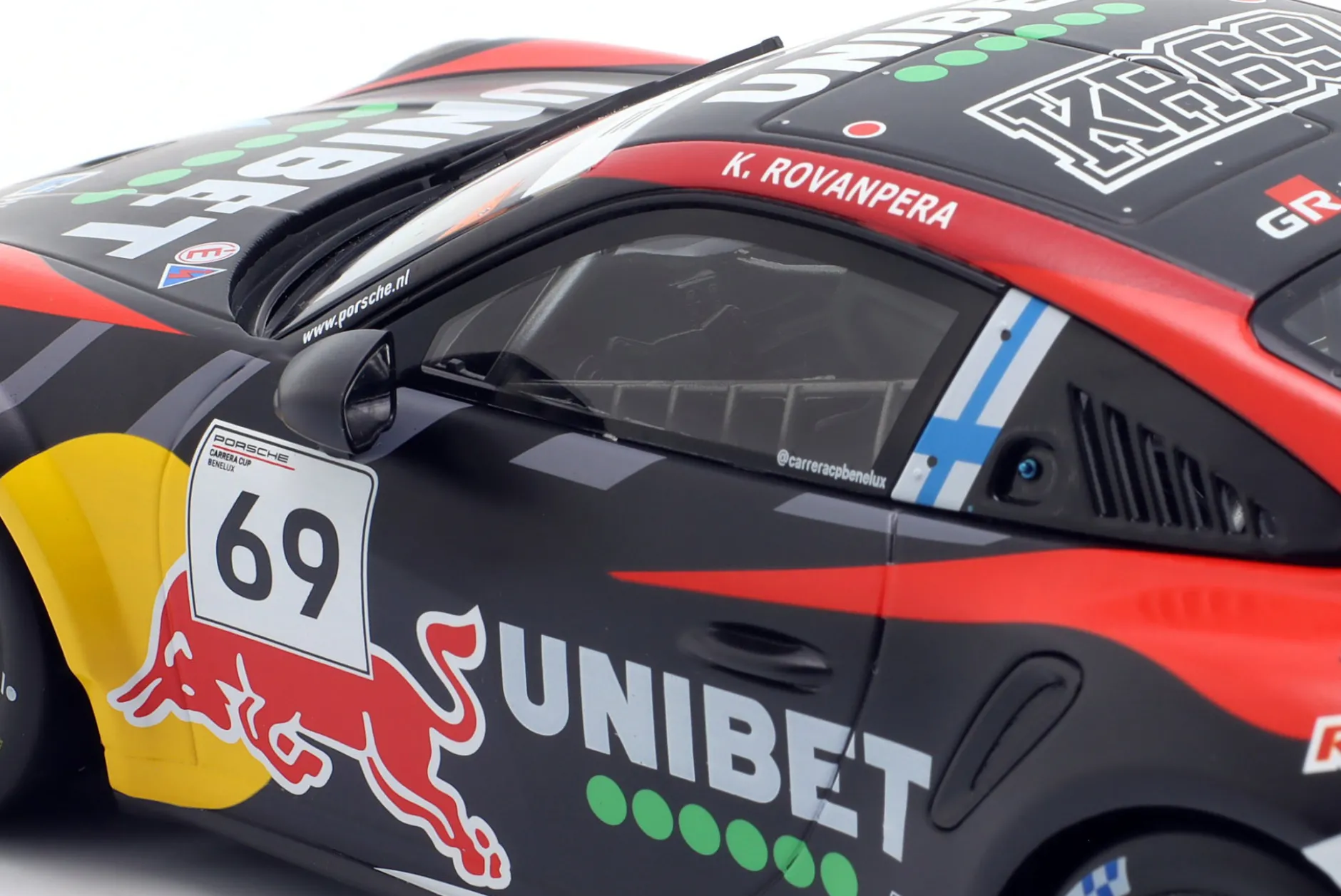 Porsche 911 GT3 Cup #69 Sieger Zolder Porsche Carrera Cup Benelux 2024 Rovanperä 1:18 Ixo