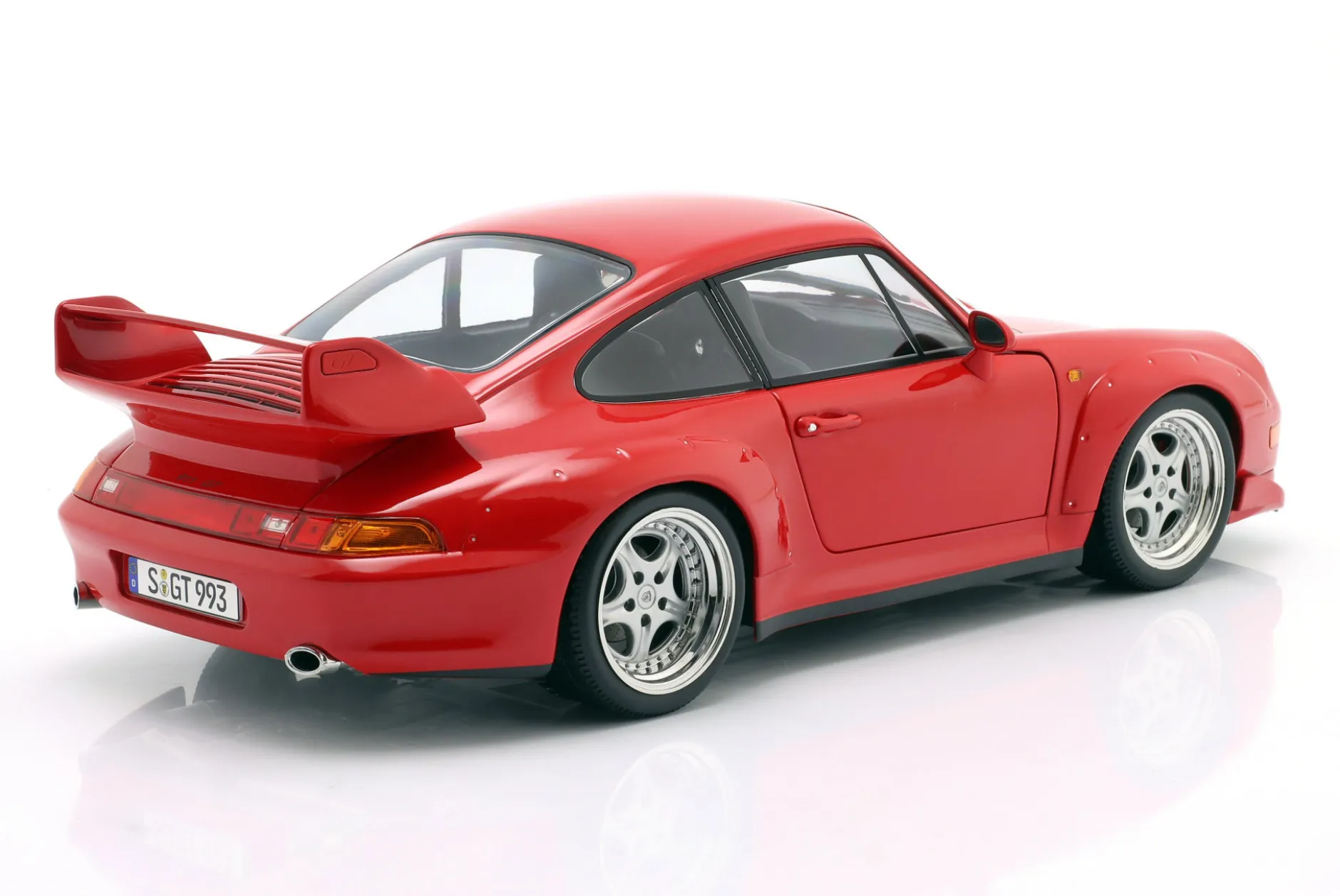 Porsche 911 (993) GT2 mit Speedline Felgen Baujahr 1996 rot 1:12 KK-Scale