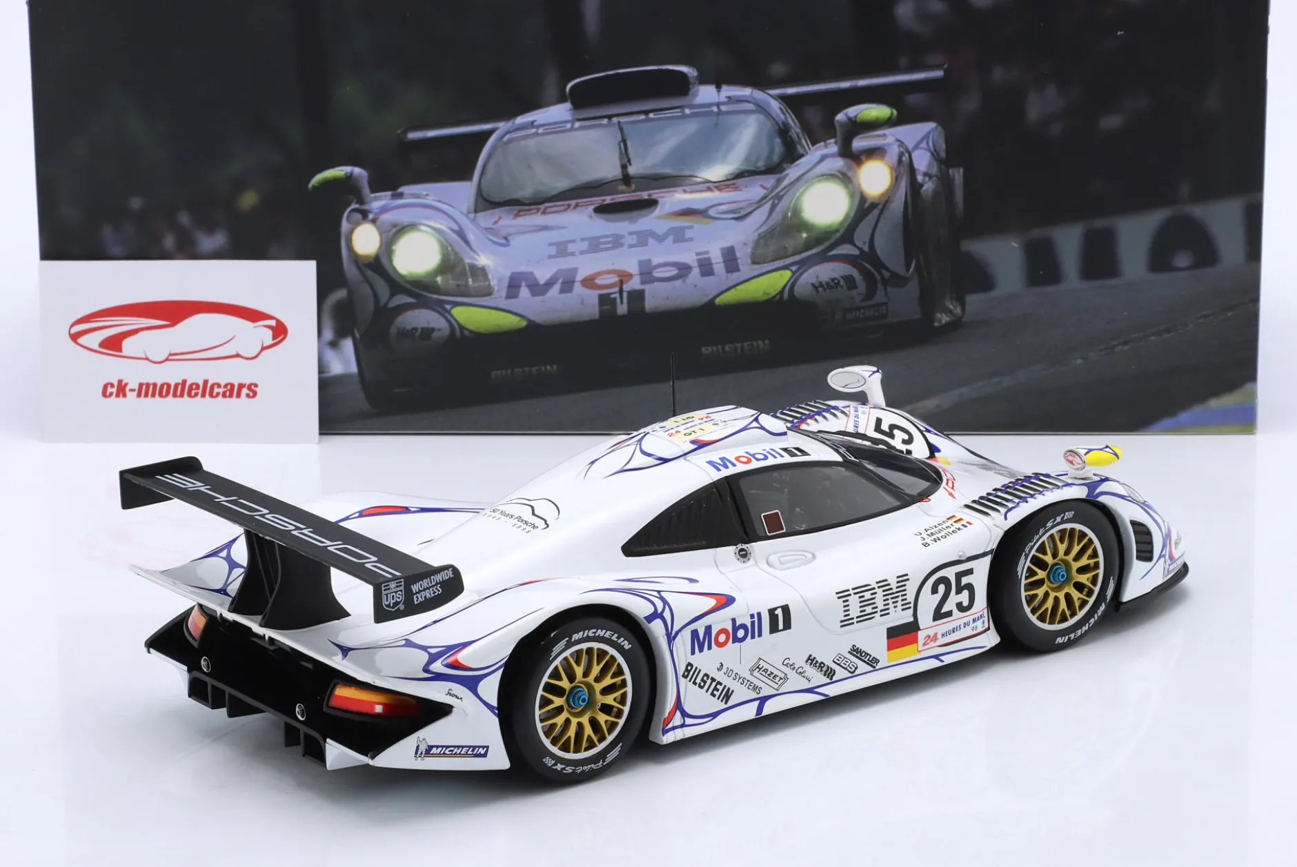 Porsche 911 GT1 #25 2nd 24h LeMans 1998 Müller, Alzen, Wollek 1:18 WERK83
