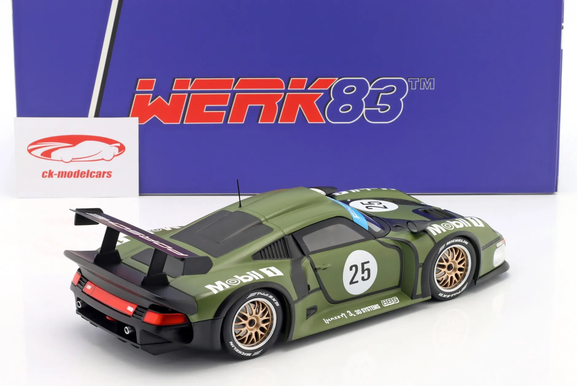 Porsche 911 GT1 #25 Prequalifying 24h LeMans 1996 Stuck, Wollek, Boutsen 1:18 WERK83