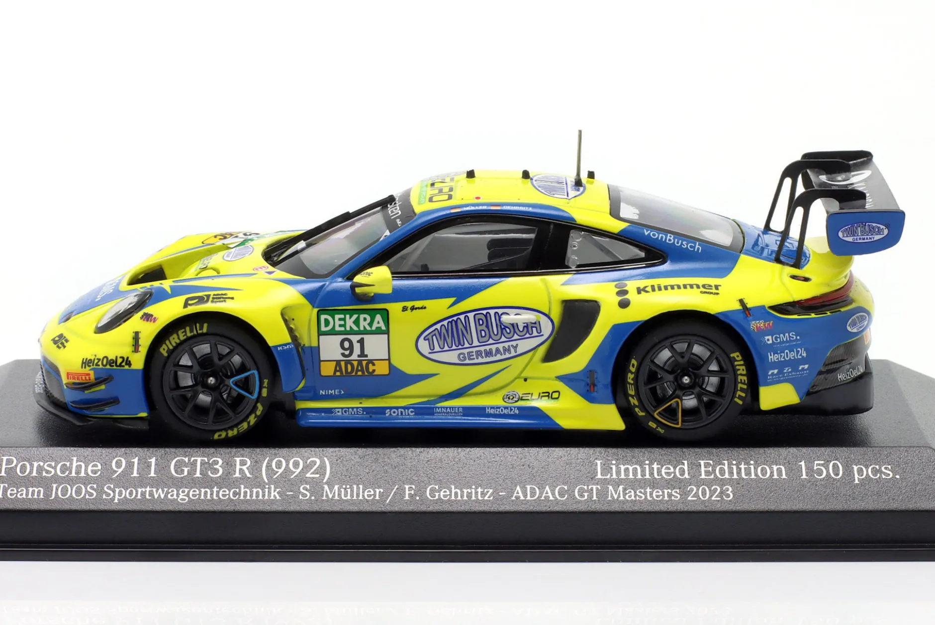 Porsche 911 GT3 R #91 ADAC GT Masters 2023 Gehrsitz, Müller 1:43 Minichamps