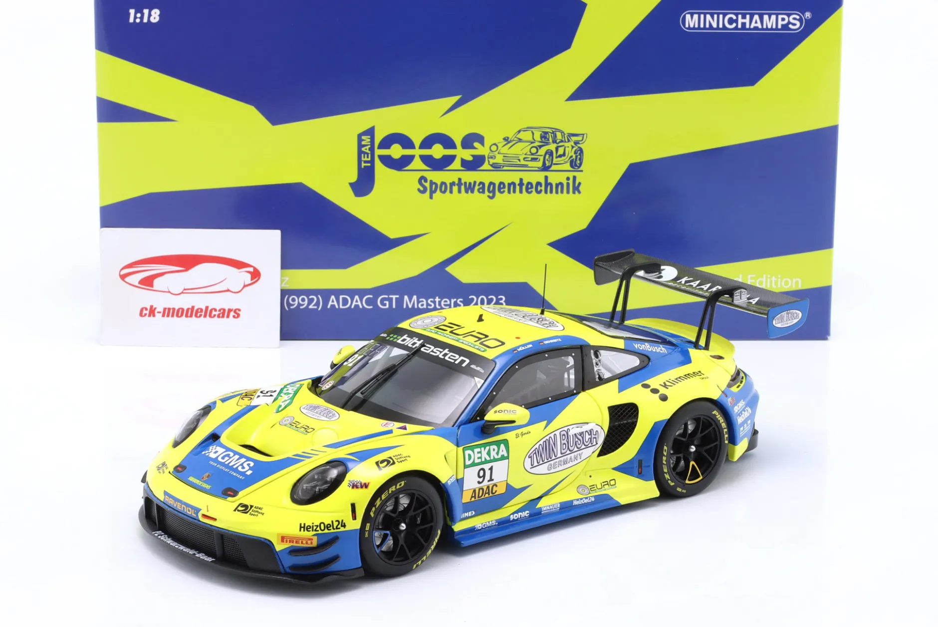 Porsche 911 GT3 R #91 ADAC GT Masters 2023 Gehrsitz, Müller 1:18 Minichamps