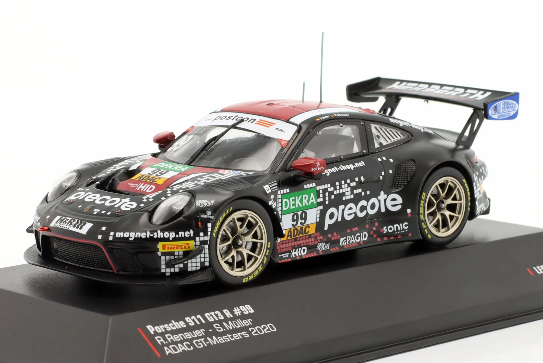 Porsche 911 GT3 R #99 ADAC GT-Masters 2020 Herberth Motorsport 1:43 Ixo