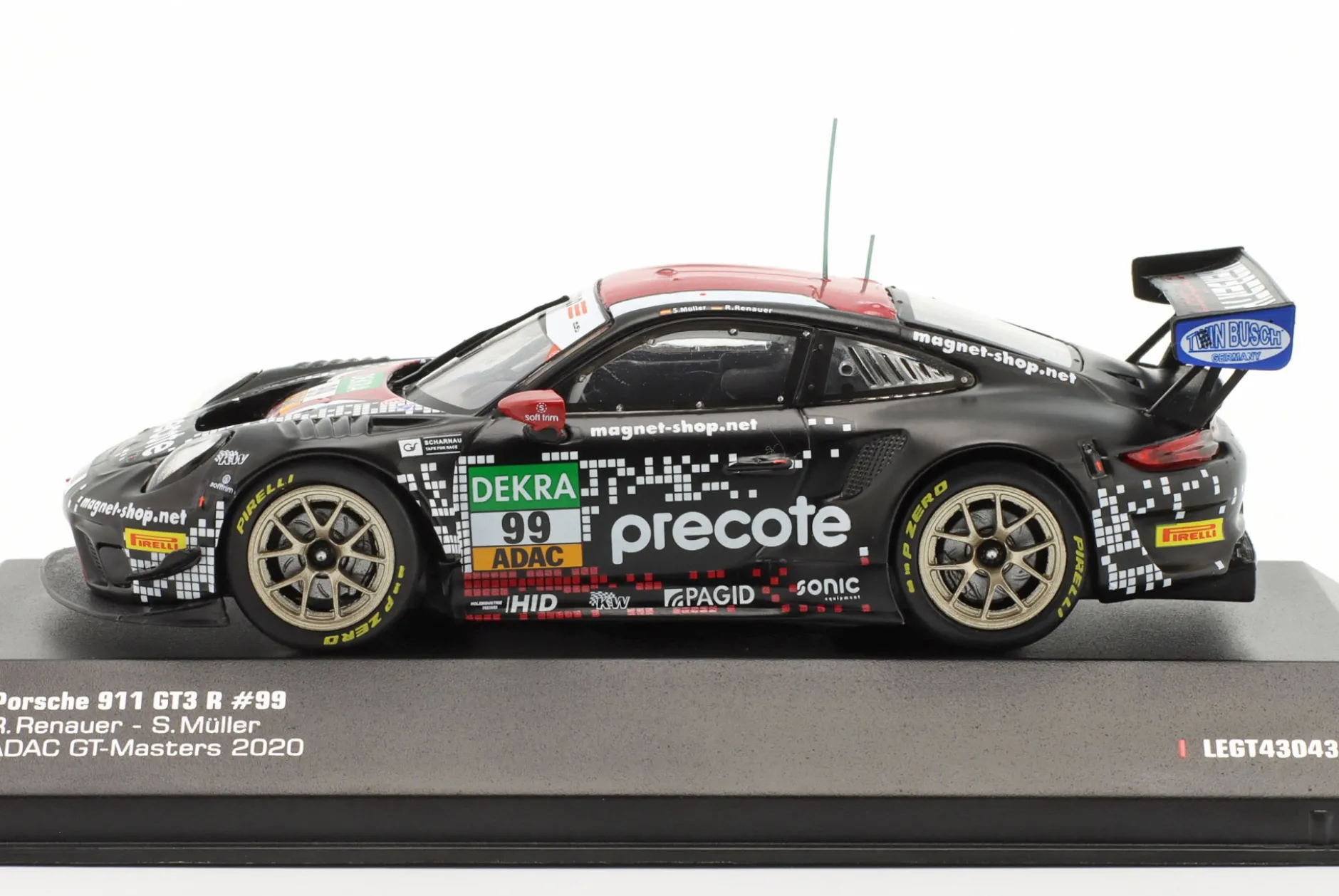 Porsche 911 GT3 R #99 ADAC GT-Masters 2020 Herberth Motorsport 1:43 Ixo