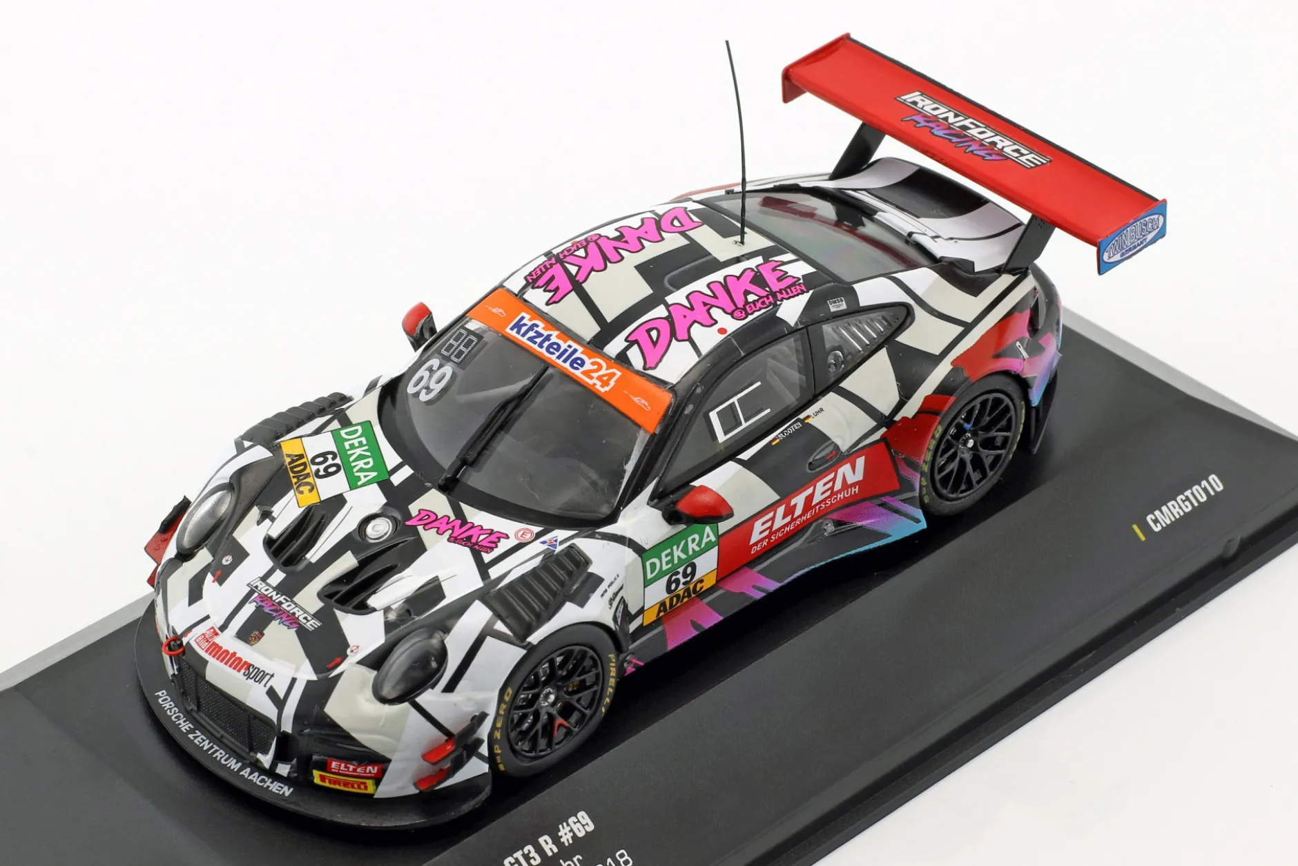 Porsche 911 (991) GT3 R #69 ADAC GT Masters Hockenheim 2018 Danke Fans 1:43 CMR