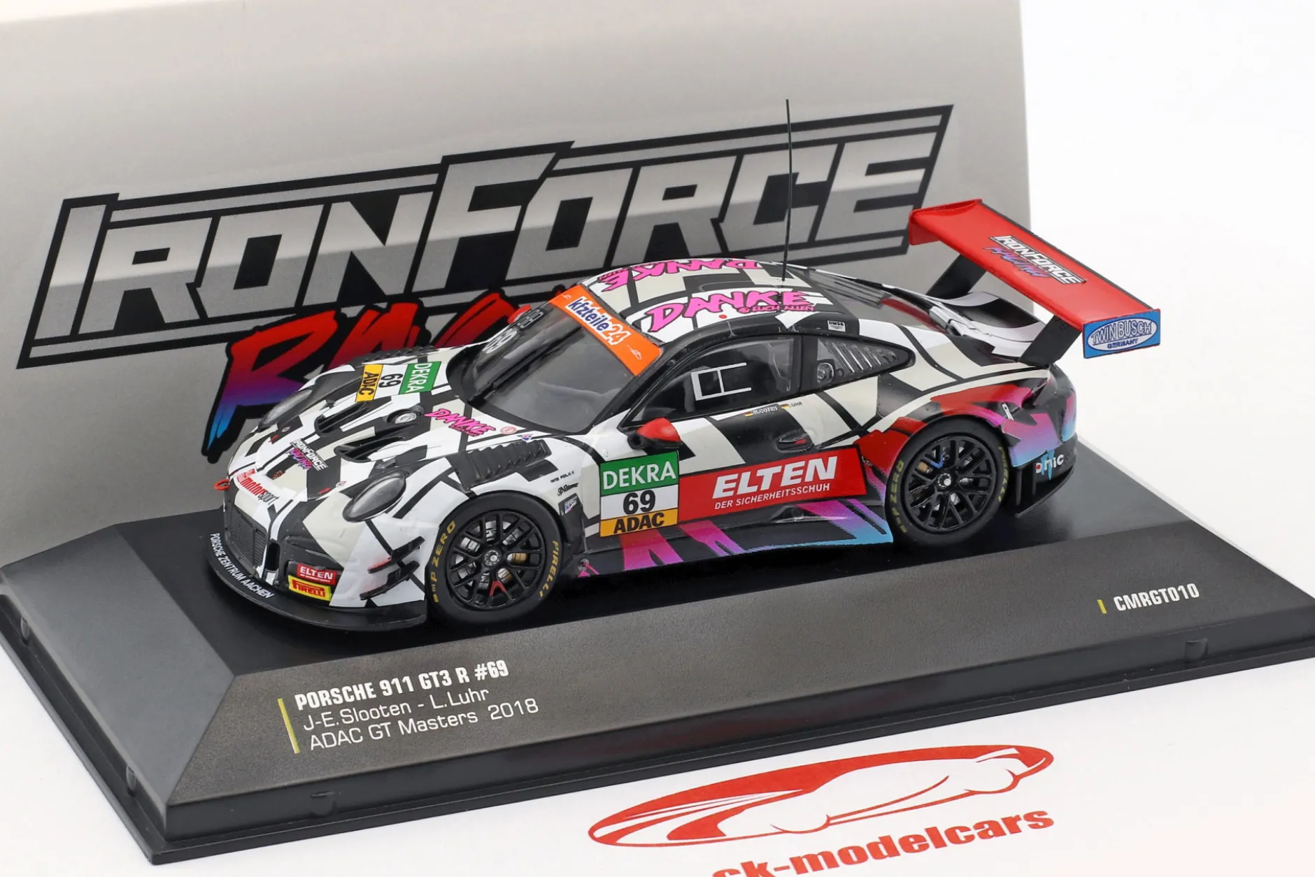 Porsche 911 (991) GT3 R #69 ADAC GT Masters Hockenheim 2018 Danke Fans 1:43 CMR