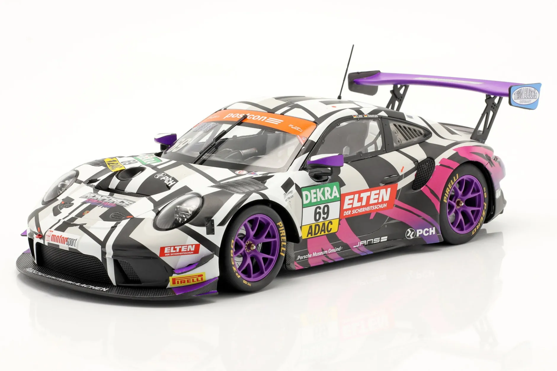 Porsche 911 GT3 R #69 ADAC GT Masters 2019 Iron Force 1:18 Minichamps