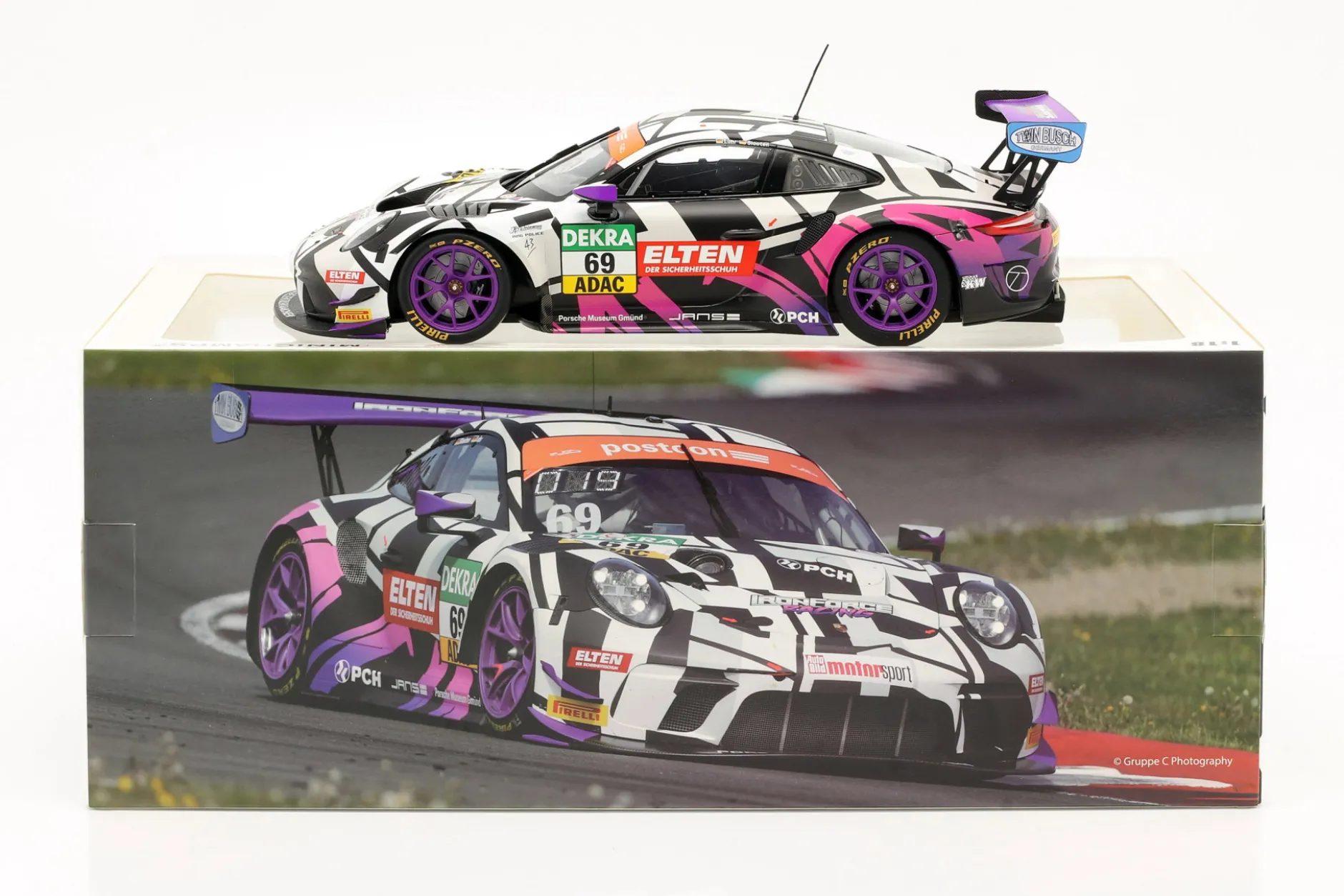 Porsche 911 GT3 R #69 ADAC GT Masters 2019 Iron Force 1:18 Minichamps
