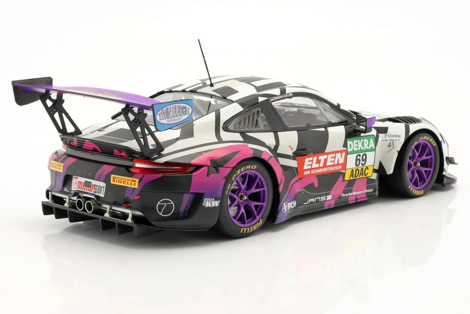 Porsche 911 GT3 R #69 ADAC GT Masters 2019 Iron Force 1:18 Minichamps