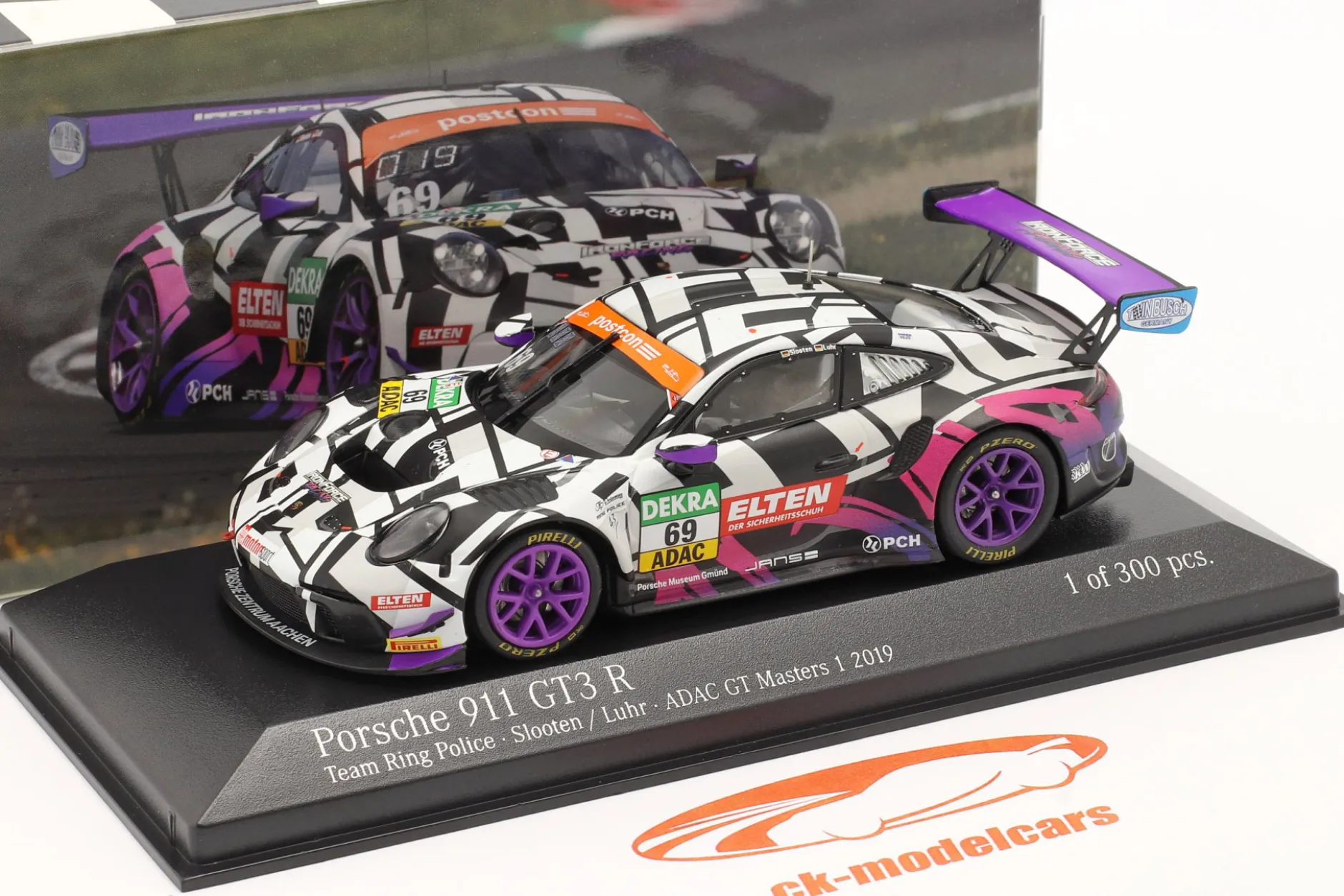 Porsche 911 GT3 R #69 ADAC GT Masters 2019 Iron Force 1:43 Minichamps