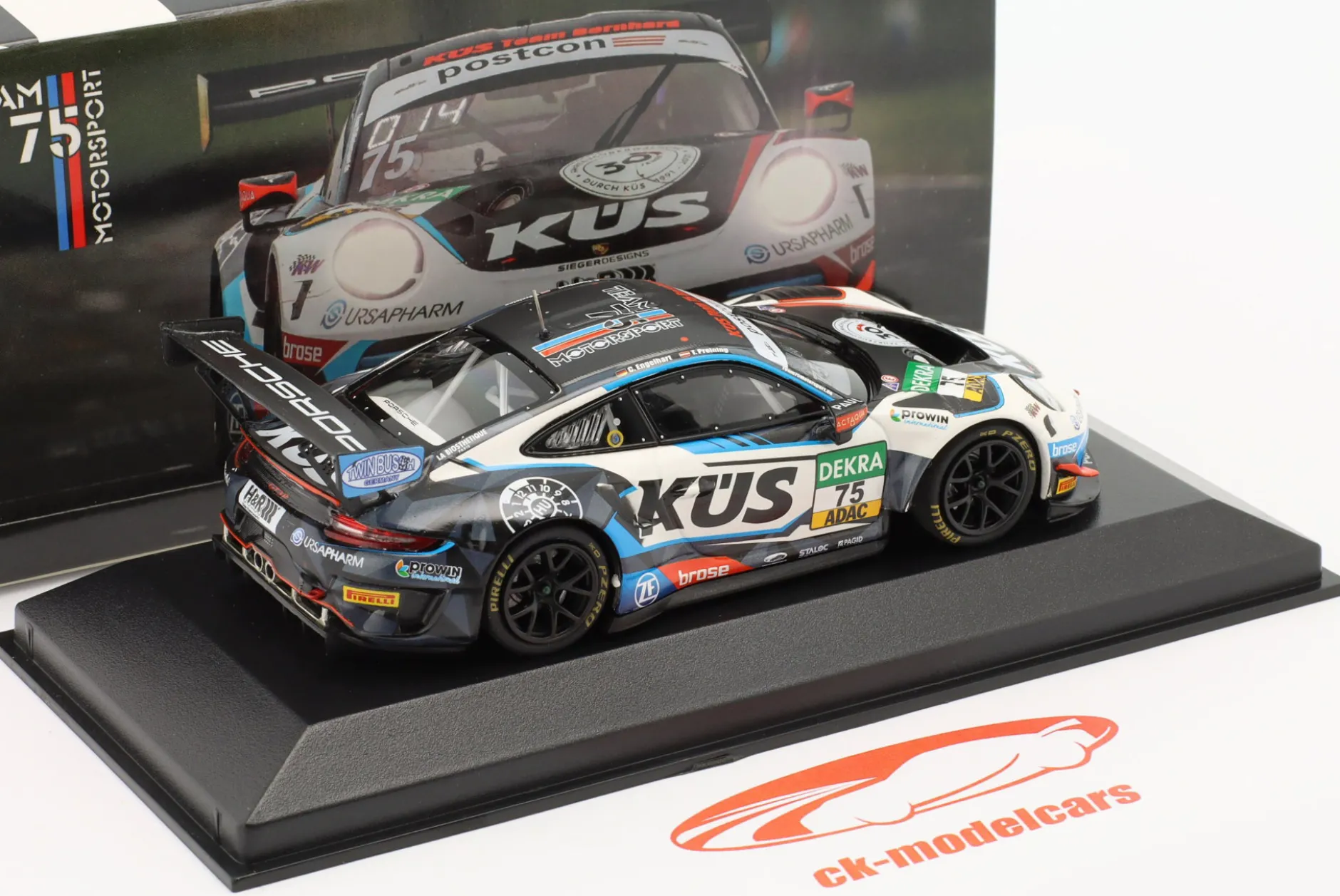 Porsche 911 GT3 R #75 ADAC GT Masters 2021 KÜS Team75 Bernhard 1:43 Minichamps