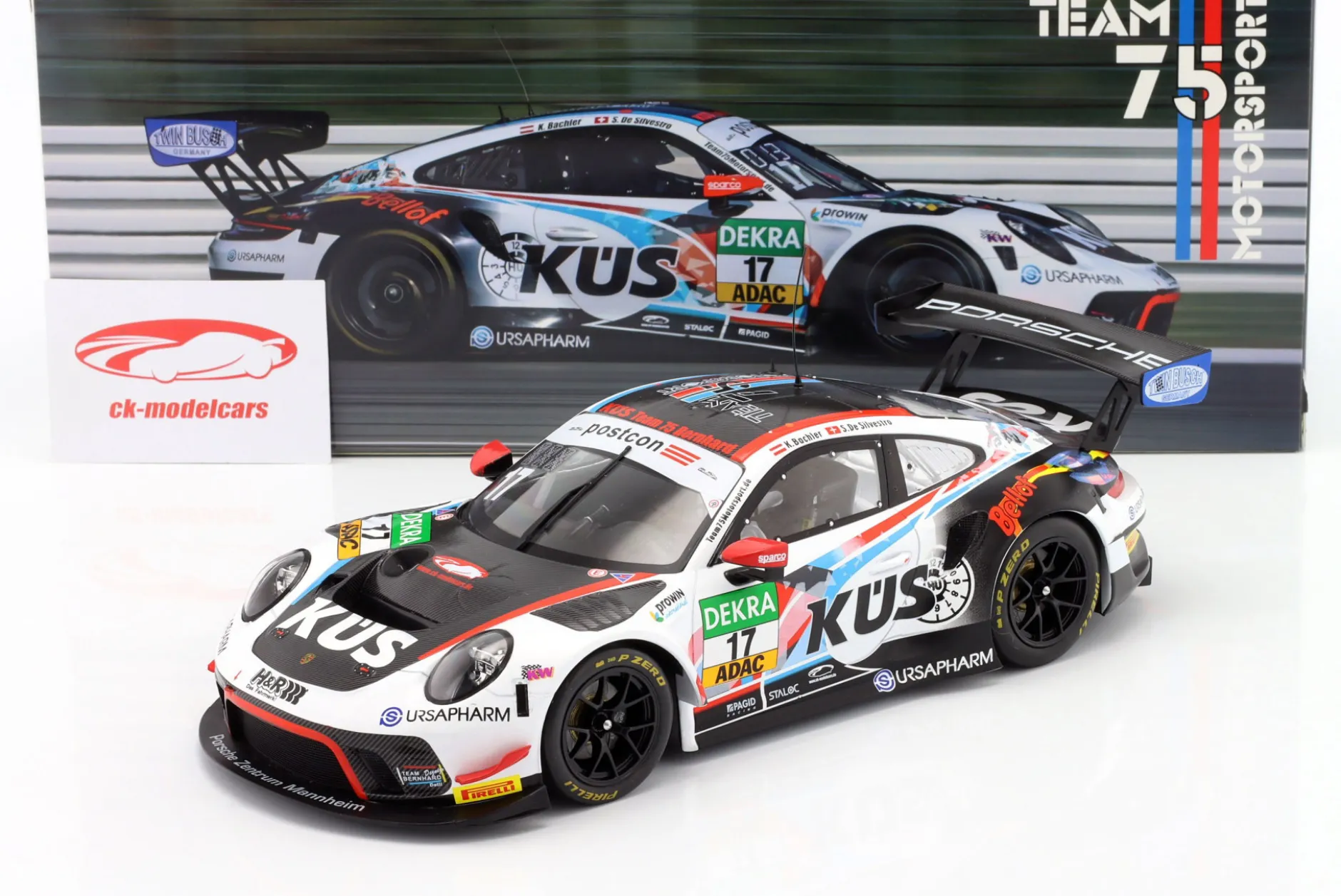 Porsche 911 GT3 R #17 ADAC GT Masters 2020 KÜS Team75 Bellof Tribute 1:18 Ixo