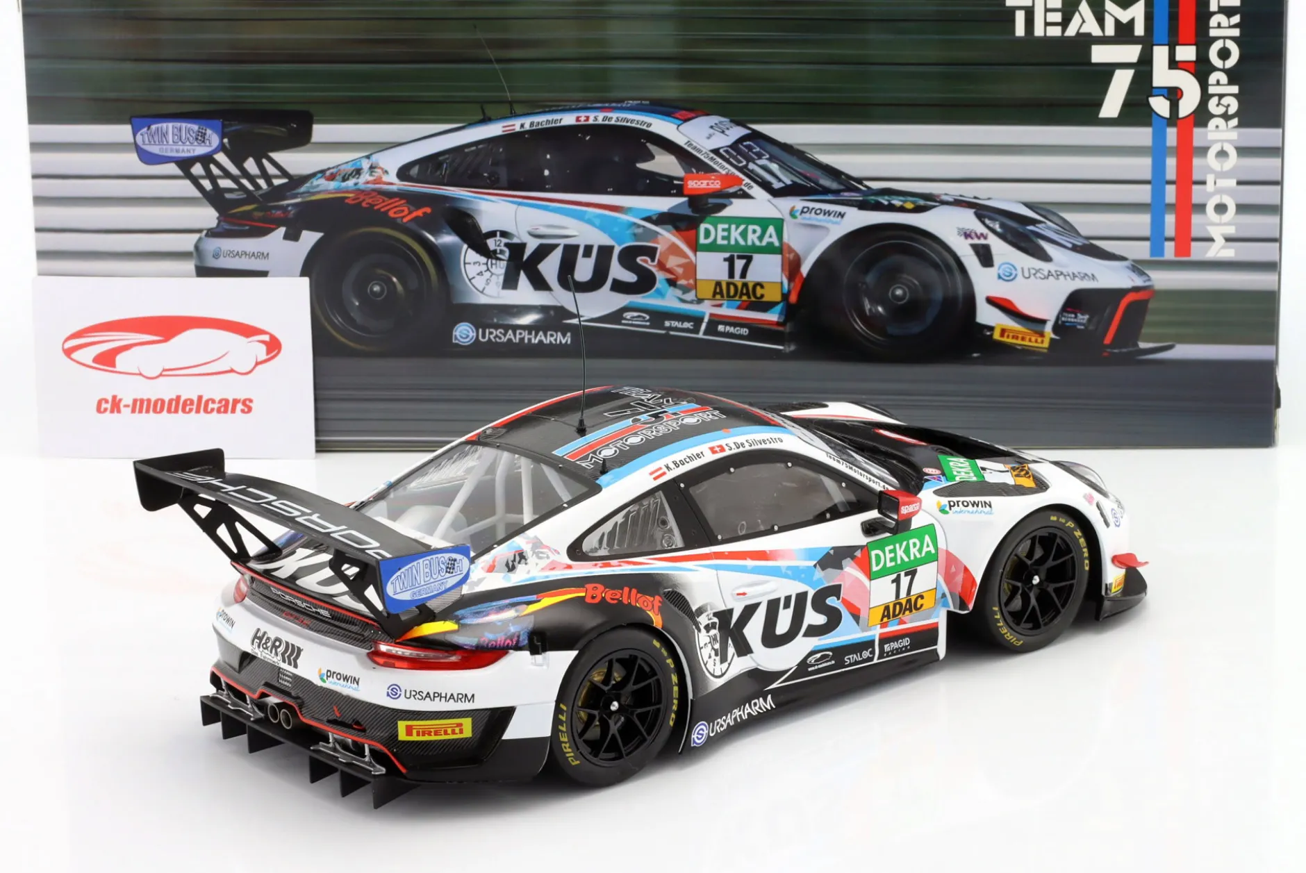 Porsche 911 GT3 R #17 ADAC GT Masters 2020 KÜS Team75 Bellof Tribute 1:18 Ixo