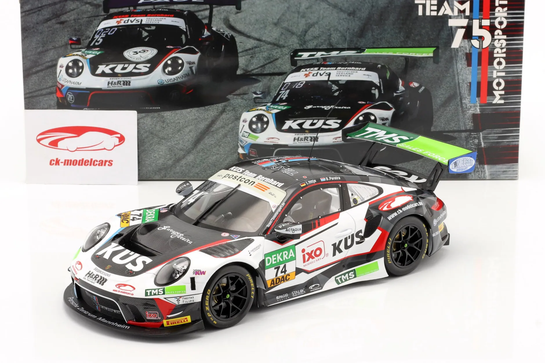 Porsche 911 GT3 R #74 ADAC GT Masters 2021 KÜS Team75 Bernhard 1:18 Ixo