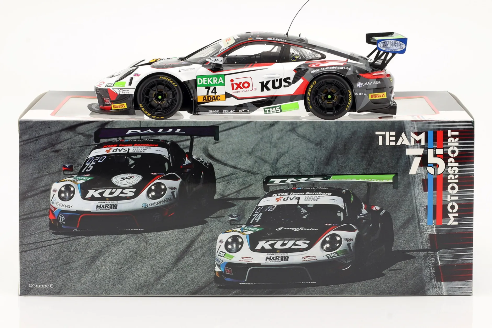 Porsche 911 GT3 R #74 ADAC GT Masters 2021 KÜS Team75 Bernhard 1:18 Ixo