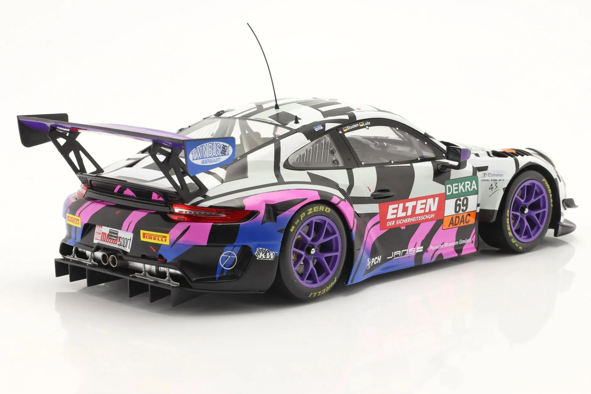 Porsche 911 GT3 R #69 ADAC GT Masters Oschersleben 2019 Iron Force 1:18 Ixo