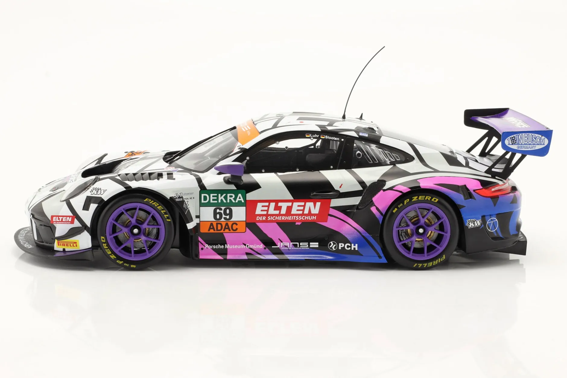 Porsche 911 GT3 R #69 ADAC GT Masters Oschersleben 2019 Iron Force 1:18 Ixo