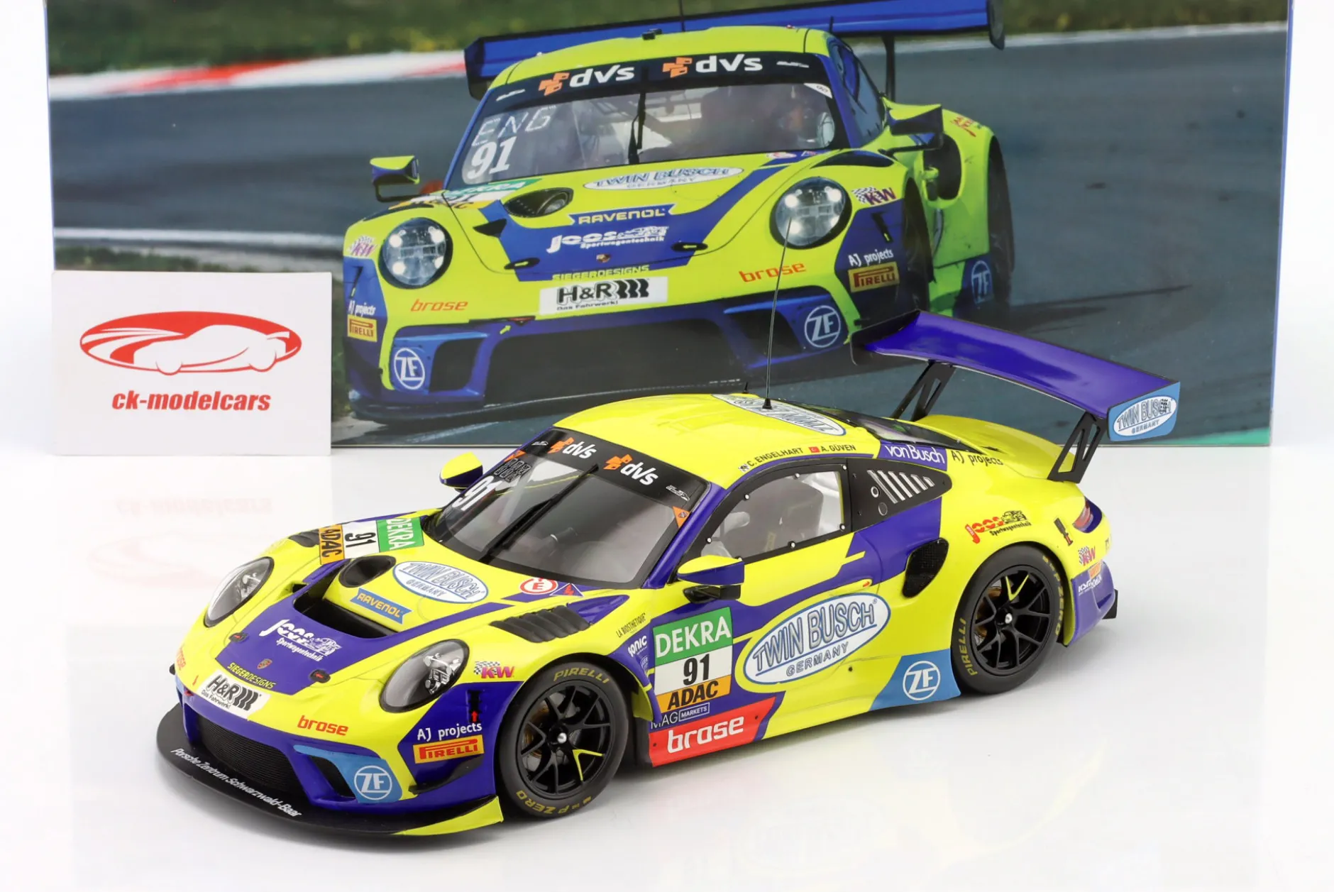 Porsche 911 GT3 R #91 ADAC GT Masters Vize Champions 2022 Engelhart, Güven 1:18 Ixo