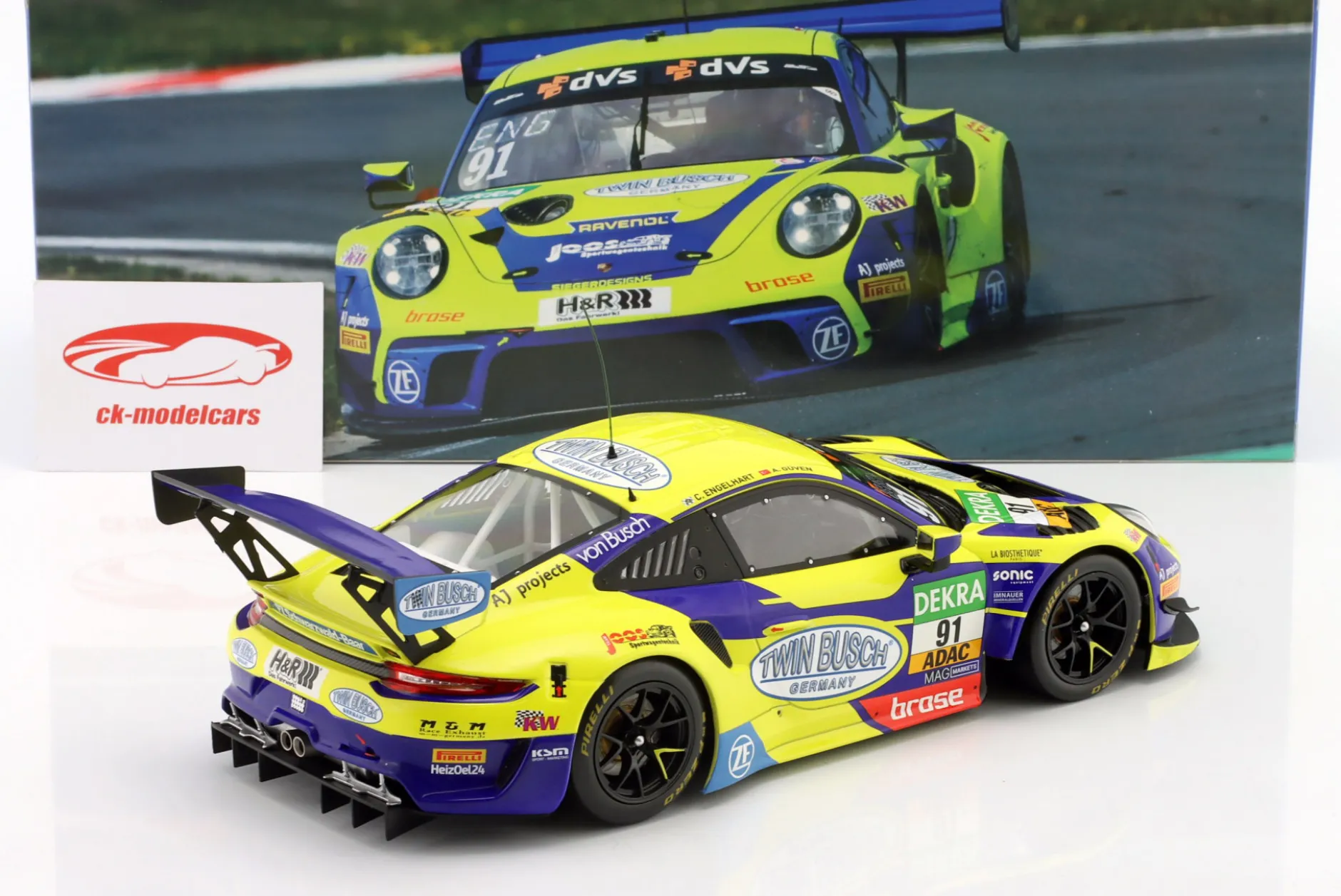 Porsche 911 GT3 R #91 ADAC GT Masters Vize Champions 2022 Engelhart, Güven 1:18 Ixo