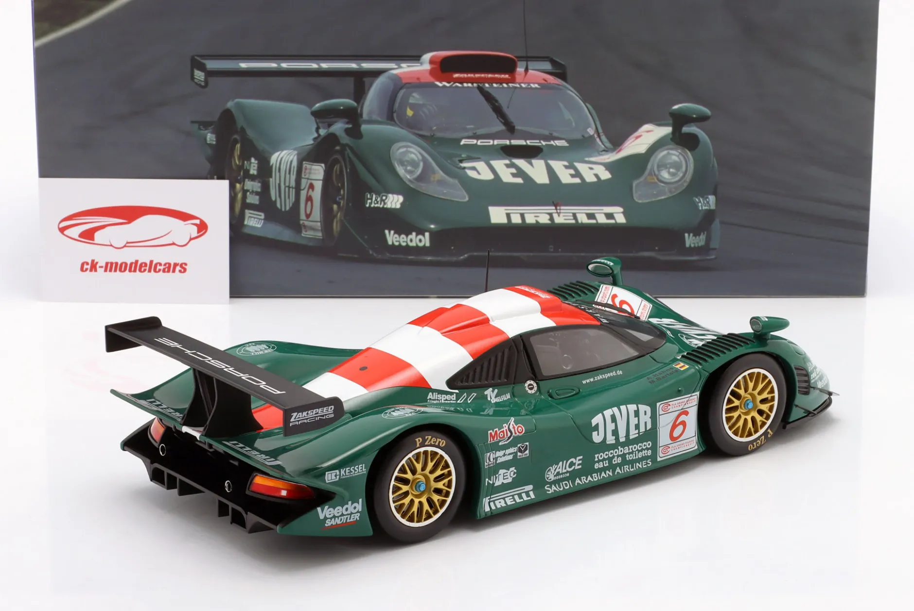 Porsche 911 GT1 #6 3rd FIA GT Championship Silverstone 1998 Bartels, Hahne 1:18 WERK83