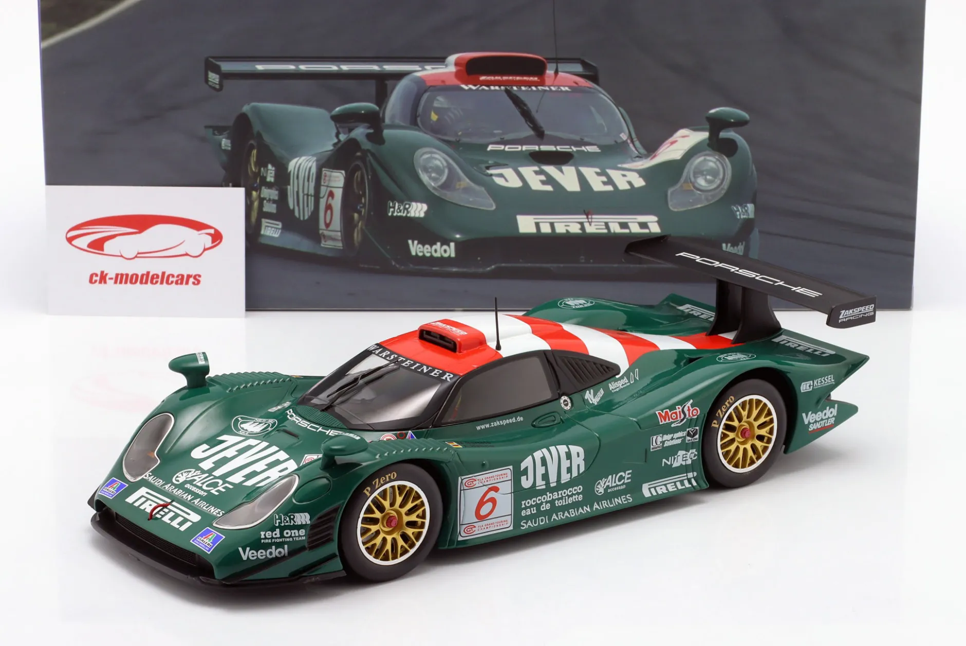 Porsche 911 GT1 #6 3rd FIA GT Championship Silverstone 1998 Bartels, Hahne 1:18 WERK83