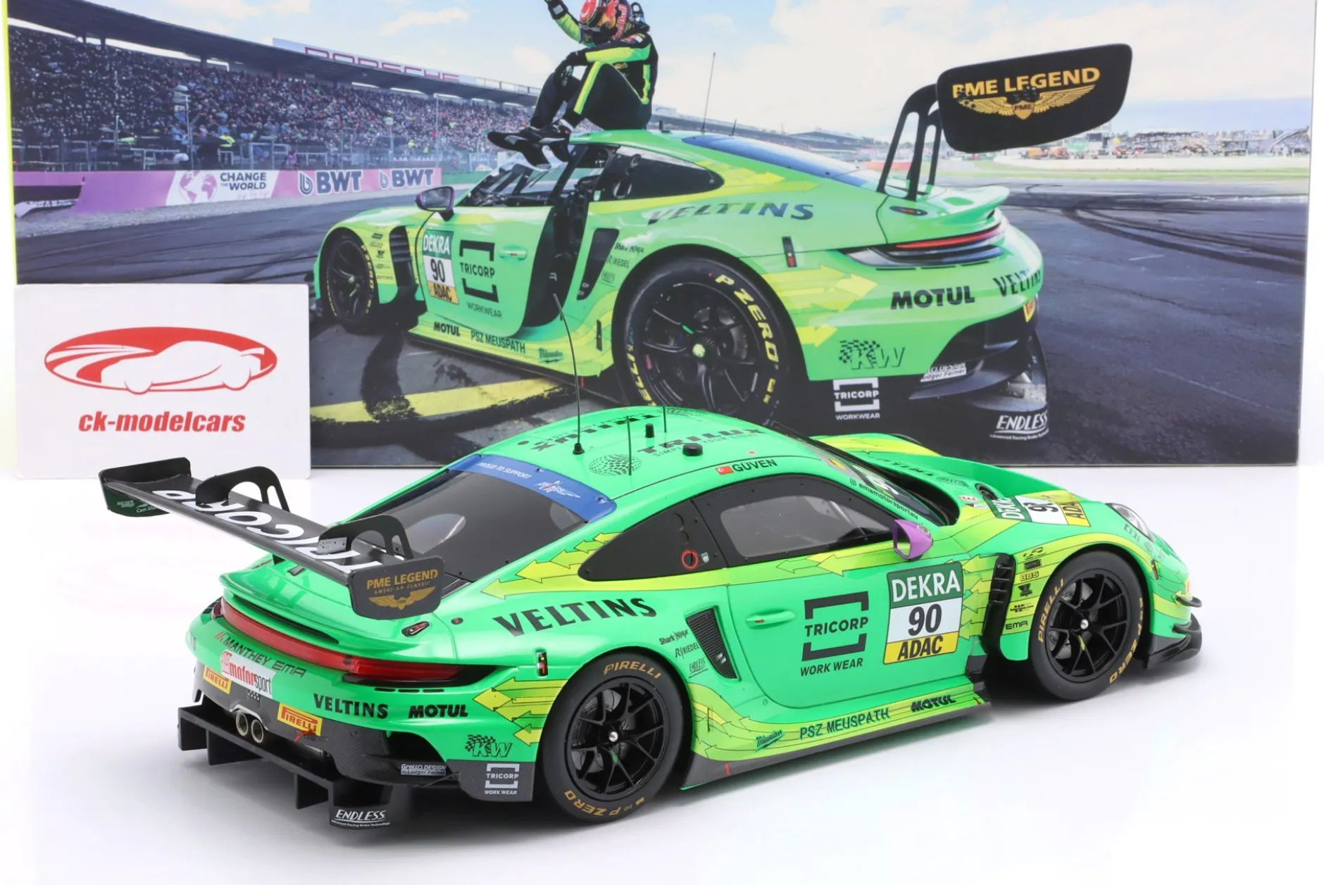 Porsche 911 GT3 R #90 DTM Champion 2025 Ayhancan Güven Manthey Greeno 1:18 Ixo