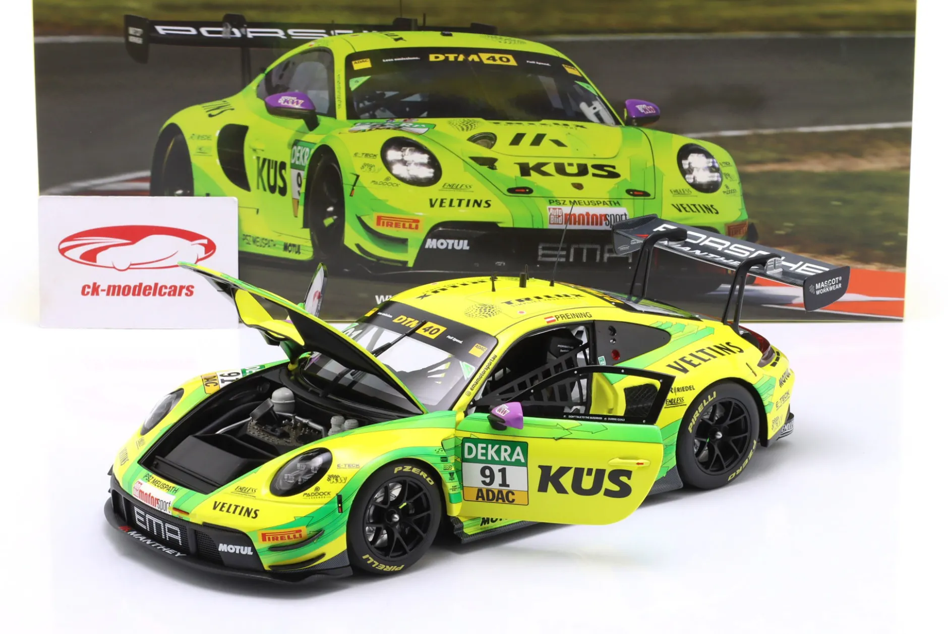 Porsche 911 GT3 R #91 DTM 2024 Thomas Preining Manthey Grello 1:18 Minichamps
