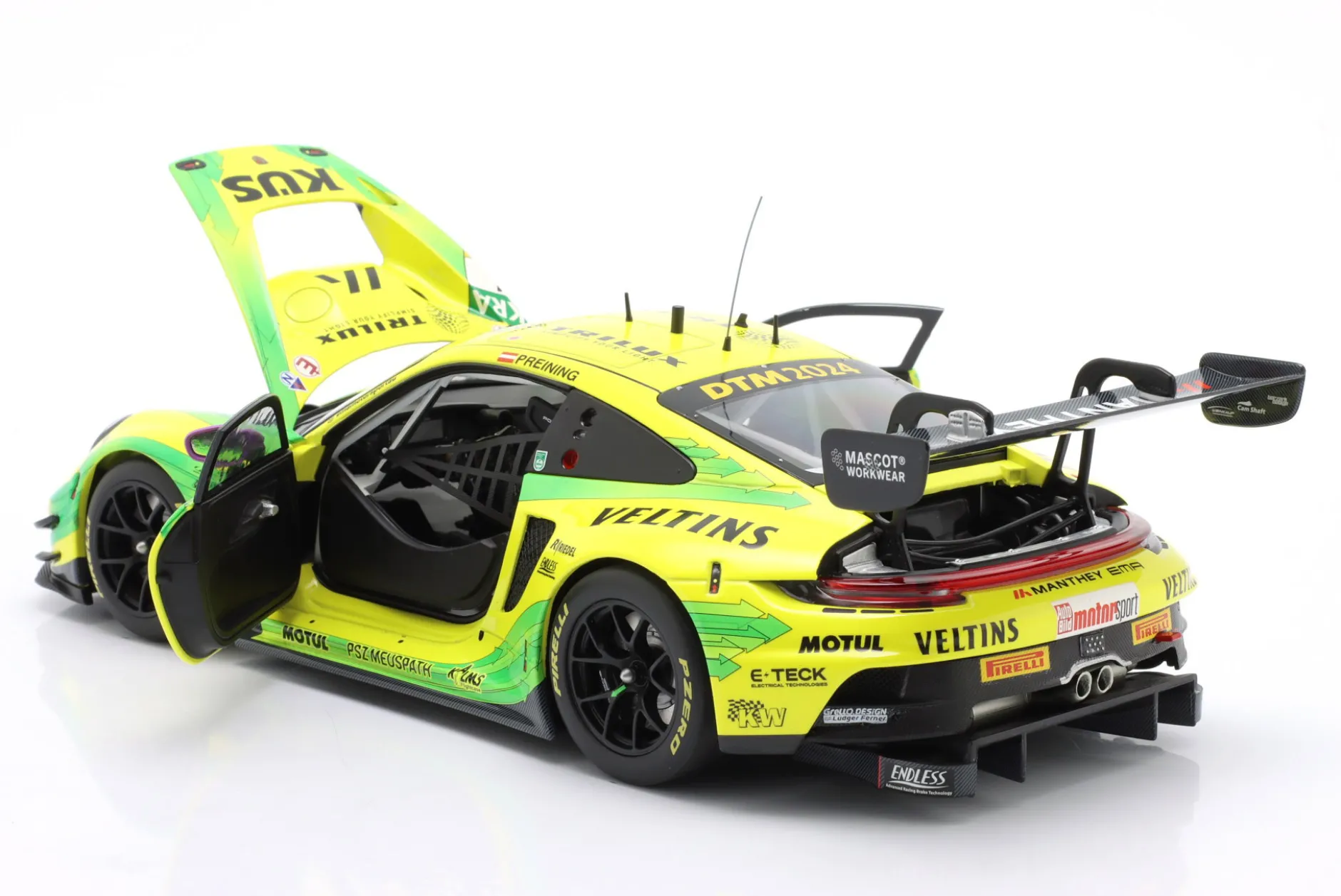 Porsche 911 GT3 R #91 DTM 2024 Thomas Preining Manthey Grello 1:18 Minichamps