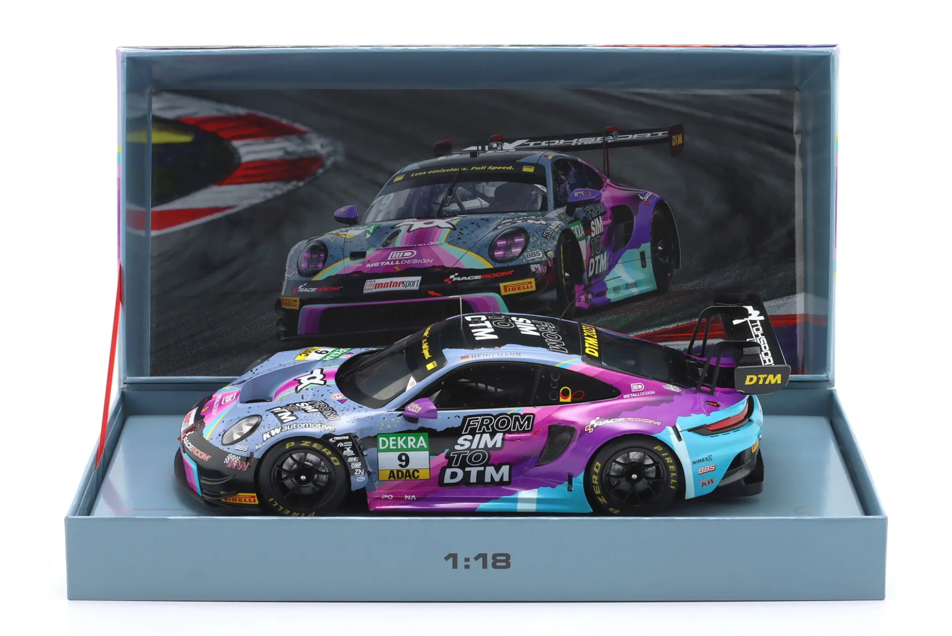Porsche 911 (992) GT3 R #9 DTM 2023 Tim Heinemann 1:18 Ixo