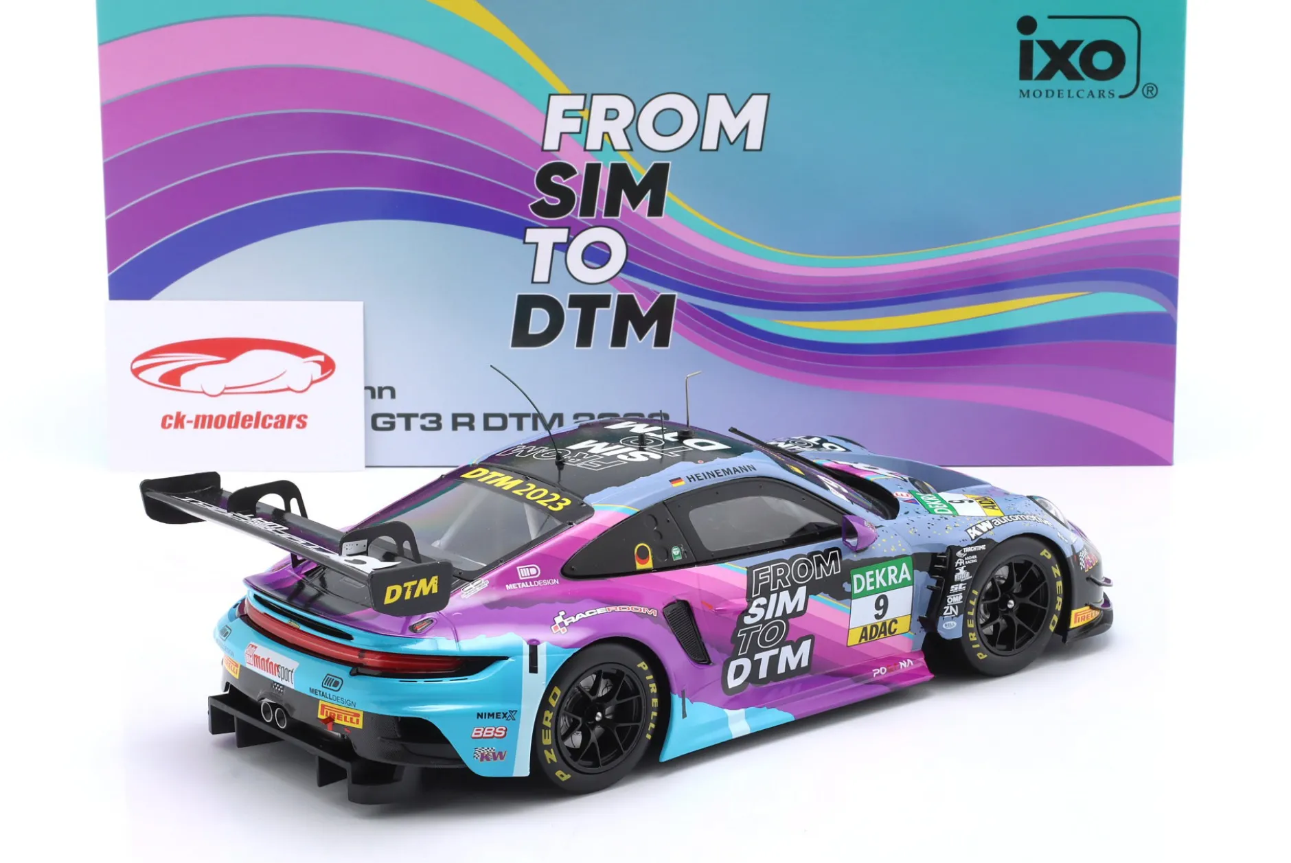 Porsche 911 (992) GT3 R #9 DTM 2023 Tim Heinemann 1:18 Ixo
