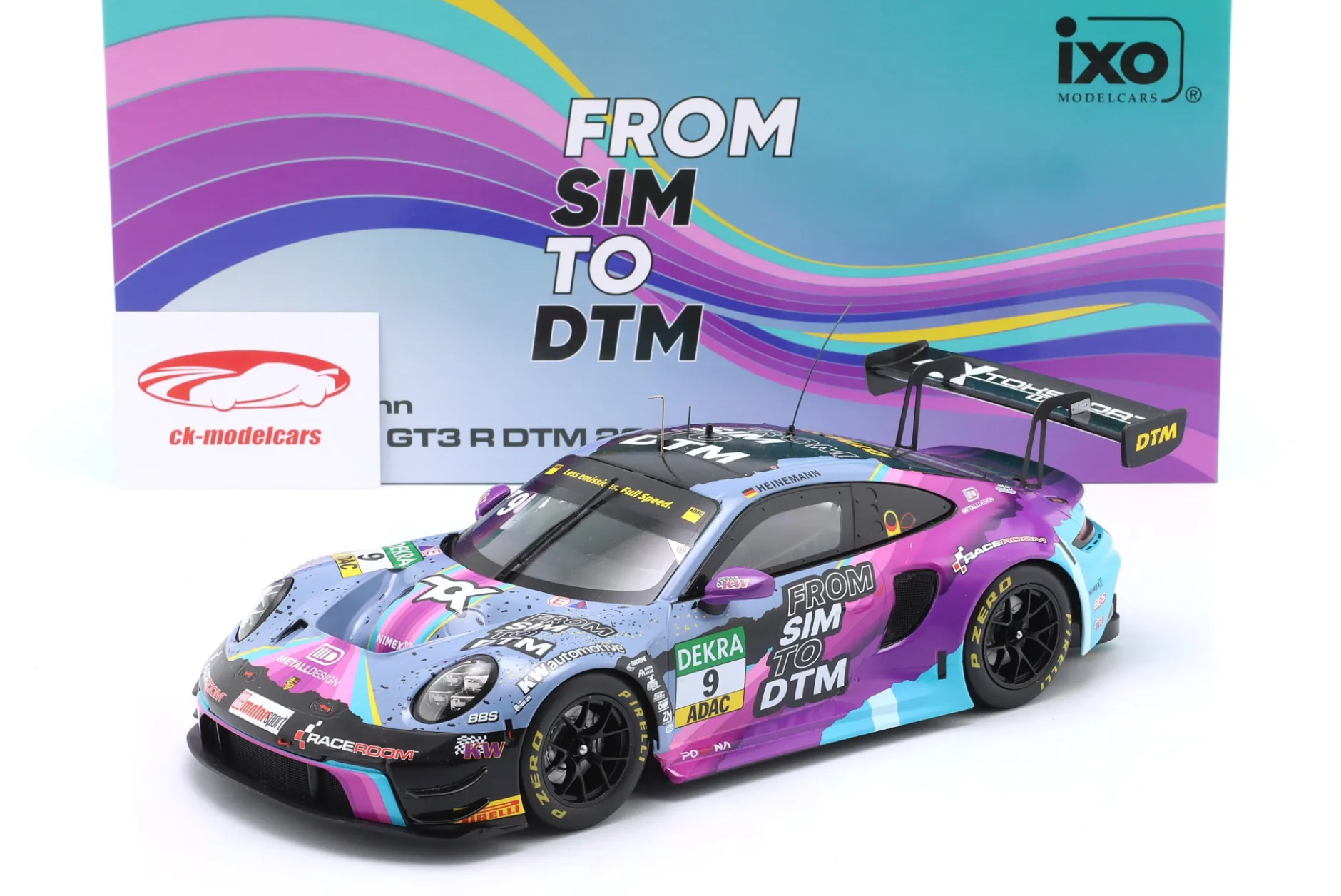 Porsche 911 (992) GT3 R #9 DTM 2023 Tim Heinemann 1:18 Ixo