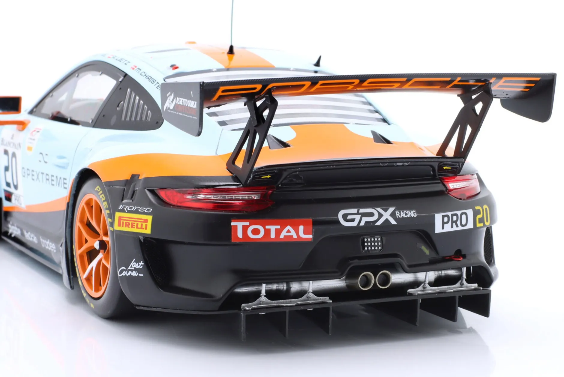 Porsche 911 GT3 R #20 Gulf Sieger 24h Spa 2019 Christensen, Lietz, Estre 1:18 Ixo