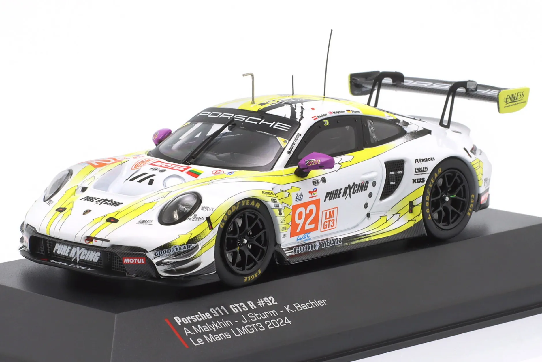 Porsche 911 GT3 R #92 24h LeMans 2024 Bachler, Malykhin, Sturm 1:43 Ixo