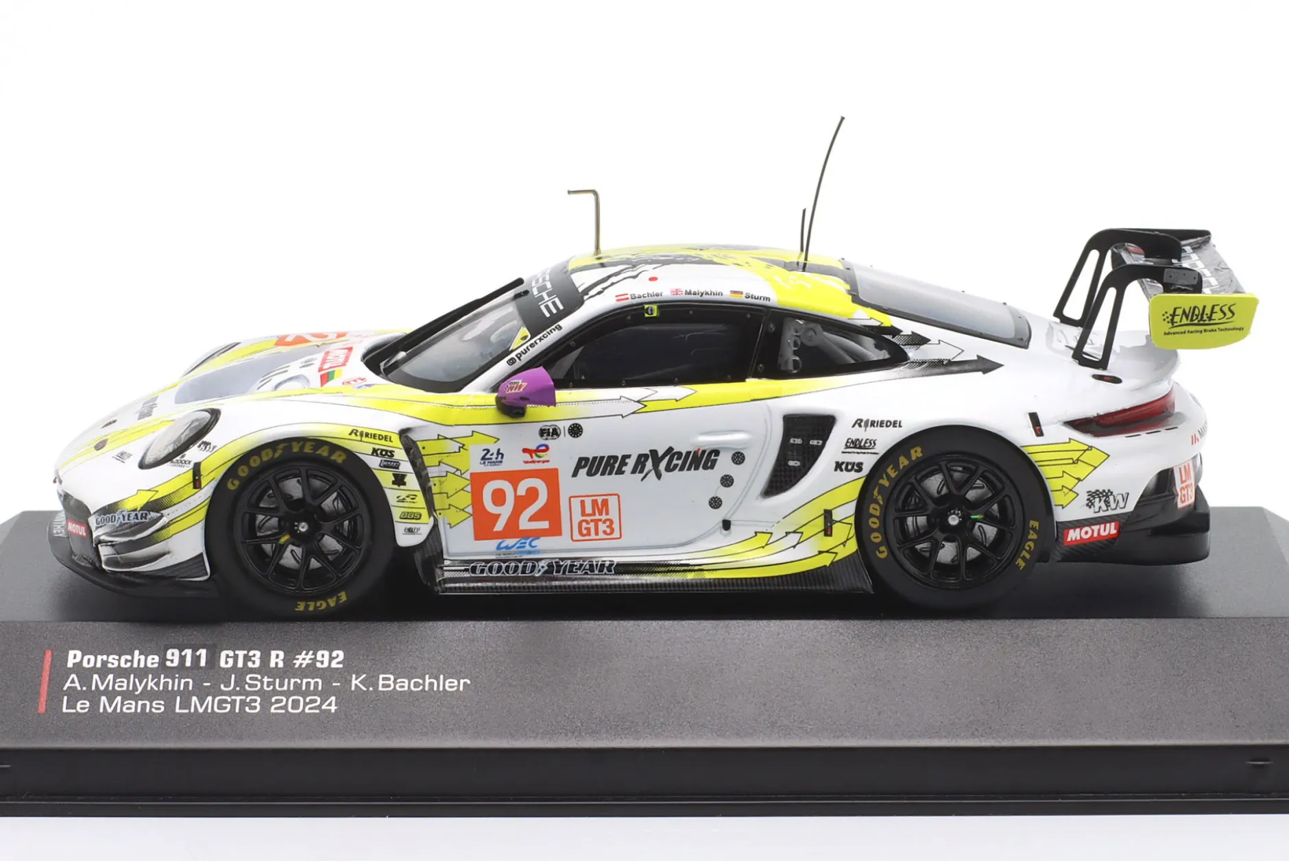 Porsche 911 GT3 R #92 24h LeMans 2024 Bachler, Malykhin, Sturm 1:43 Ixo