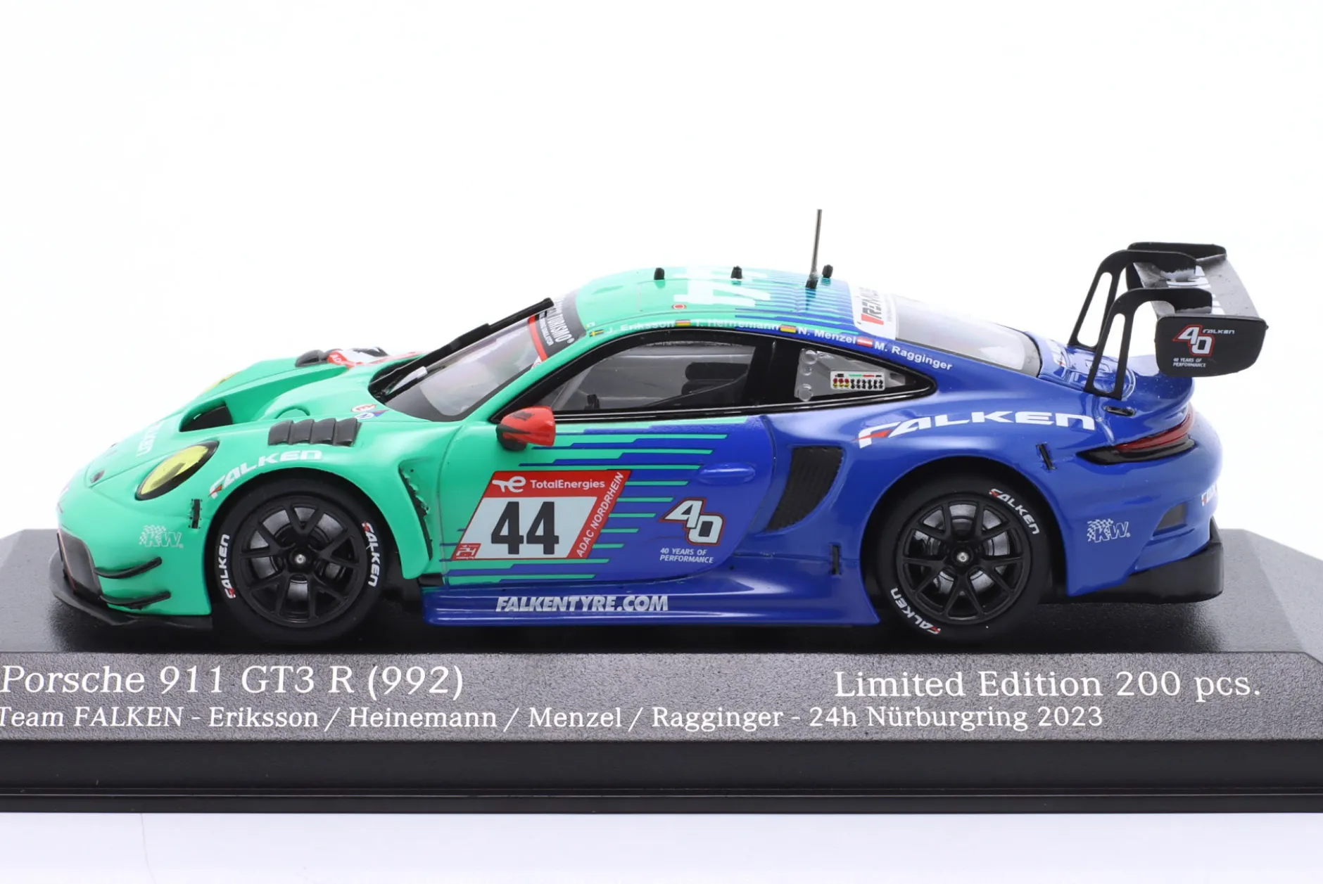 Porsche 911 GT3 R #44 24h Nürburgring 2023 Falken Motorsports 1:43 Minichamps