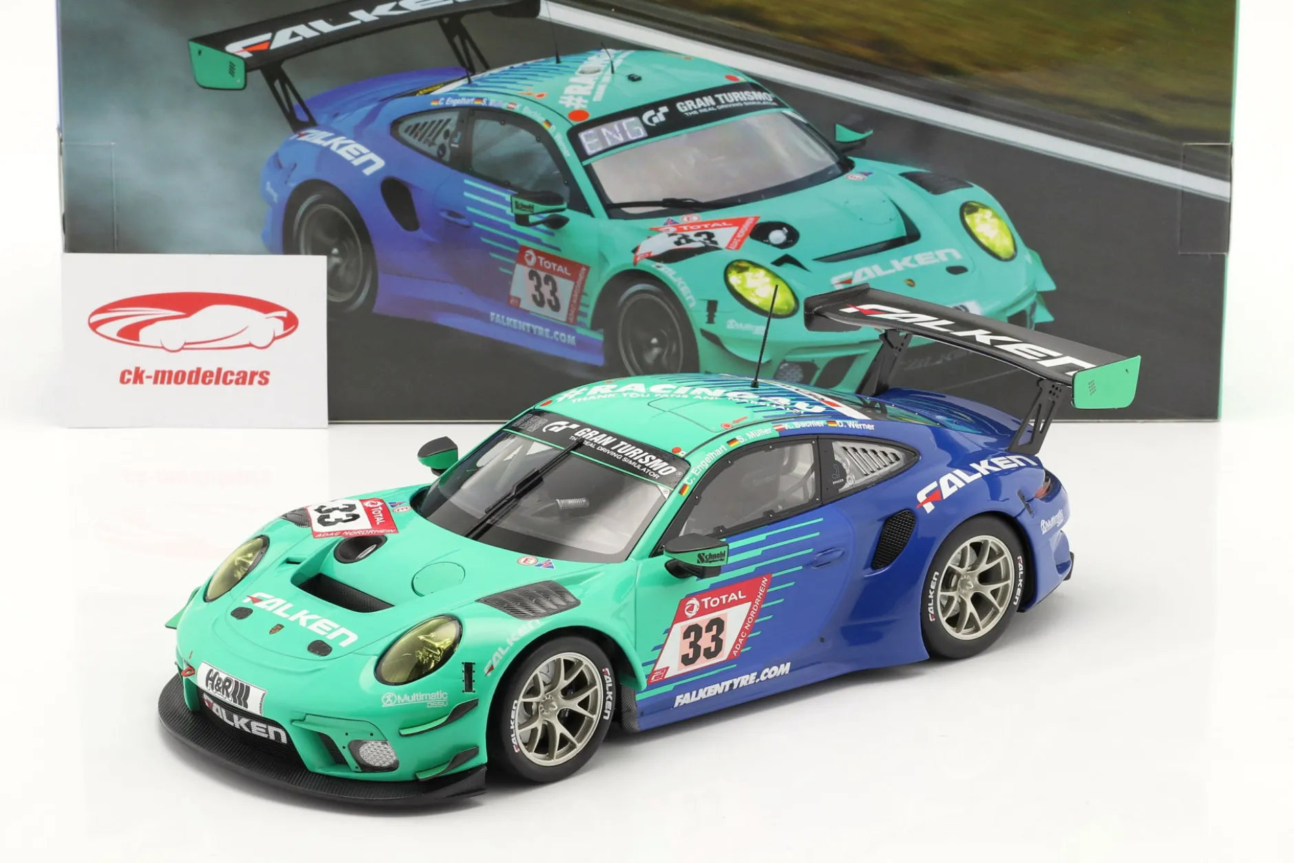 Porsche 911 GT3 R #33 24h Nürburgring 2020 Falken Motorsports 1:18 Minichamps