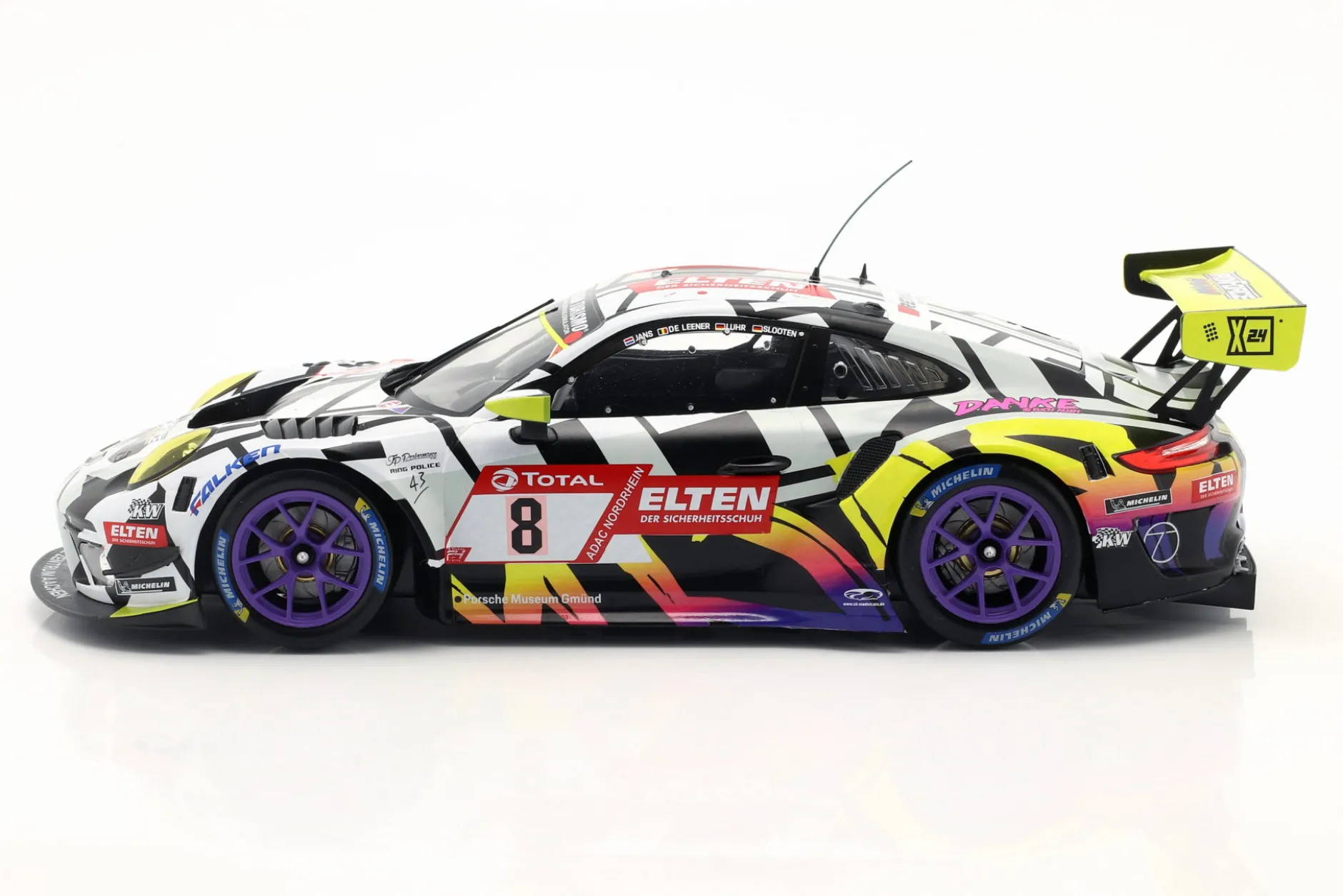 Porsche 911 GT3 R #8 24h Nürburgring 2019 Iron Force 1:18 Ixo