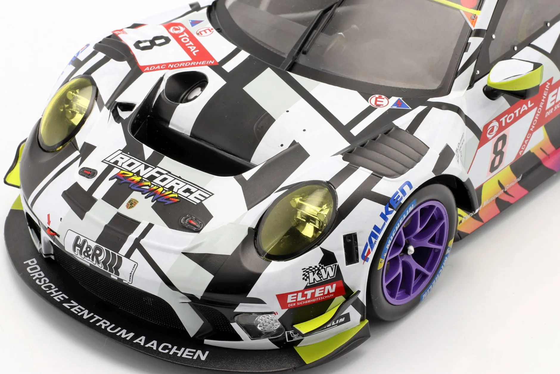 Porsche 911 GT3 R #8 24h Nürburgring 2019 Iron Force 1:18 Ixo