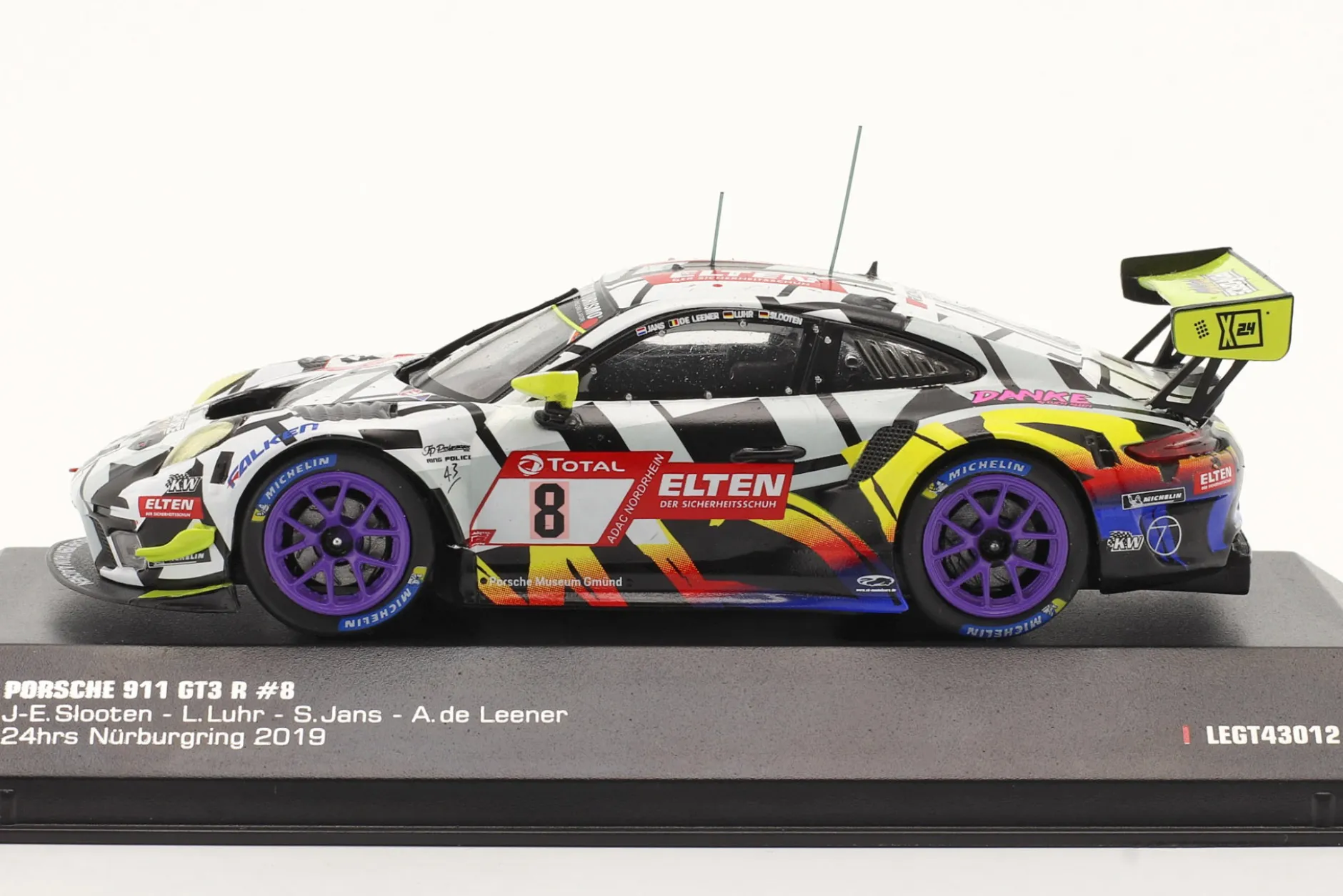 Porsche 911 GT3 R #8 24h Nürburgring 2019 Iron Force 1:43 Ixo