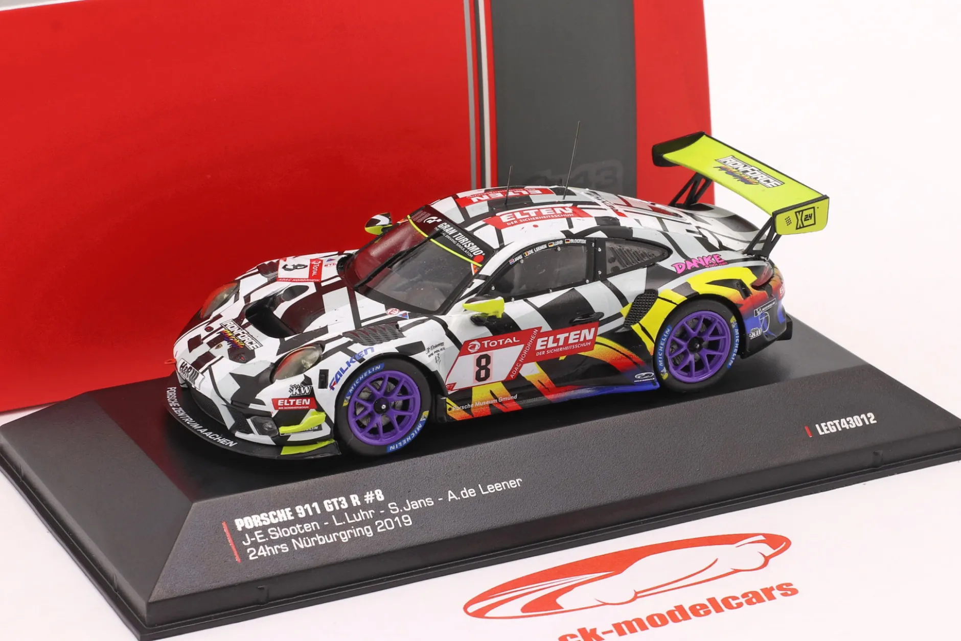 Porsche 911 GT3 R #8 24h Nürburgring 2019 Iron Force 1:43 Ixo
