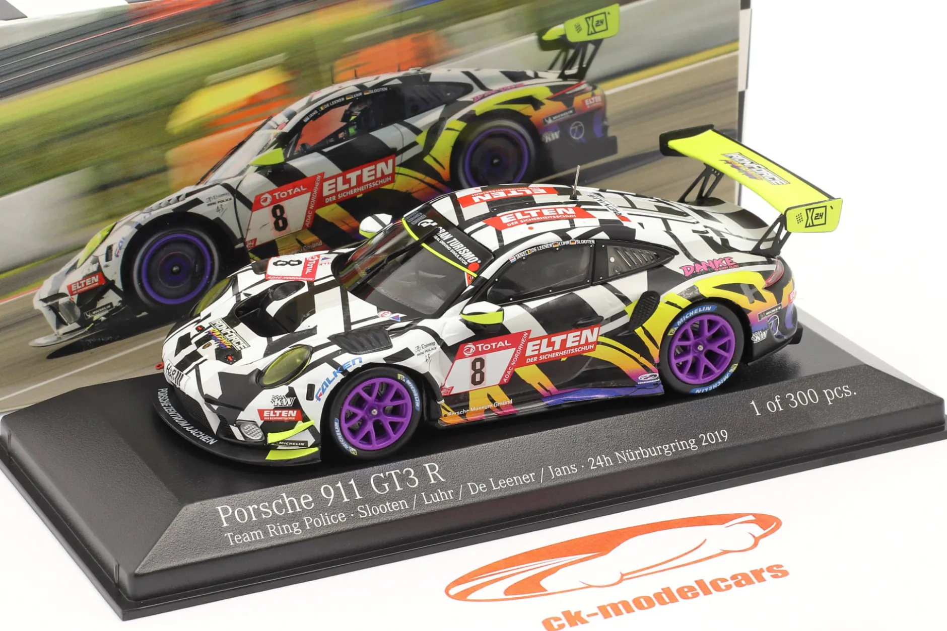Porsche 911 GT3 R #8 24h Nürburgring 2019 Iron Force 1:43 Minichamps