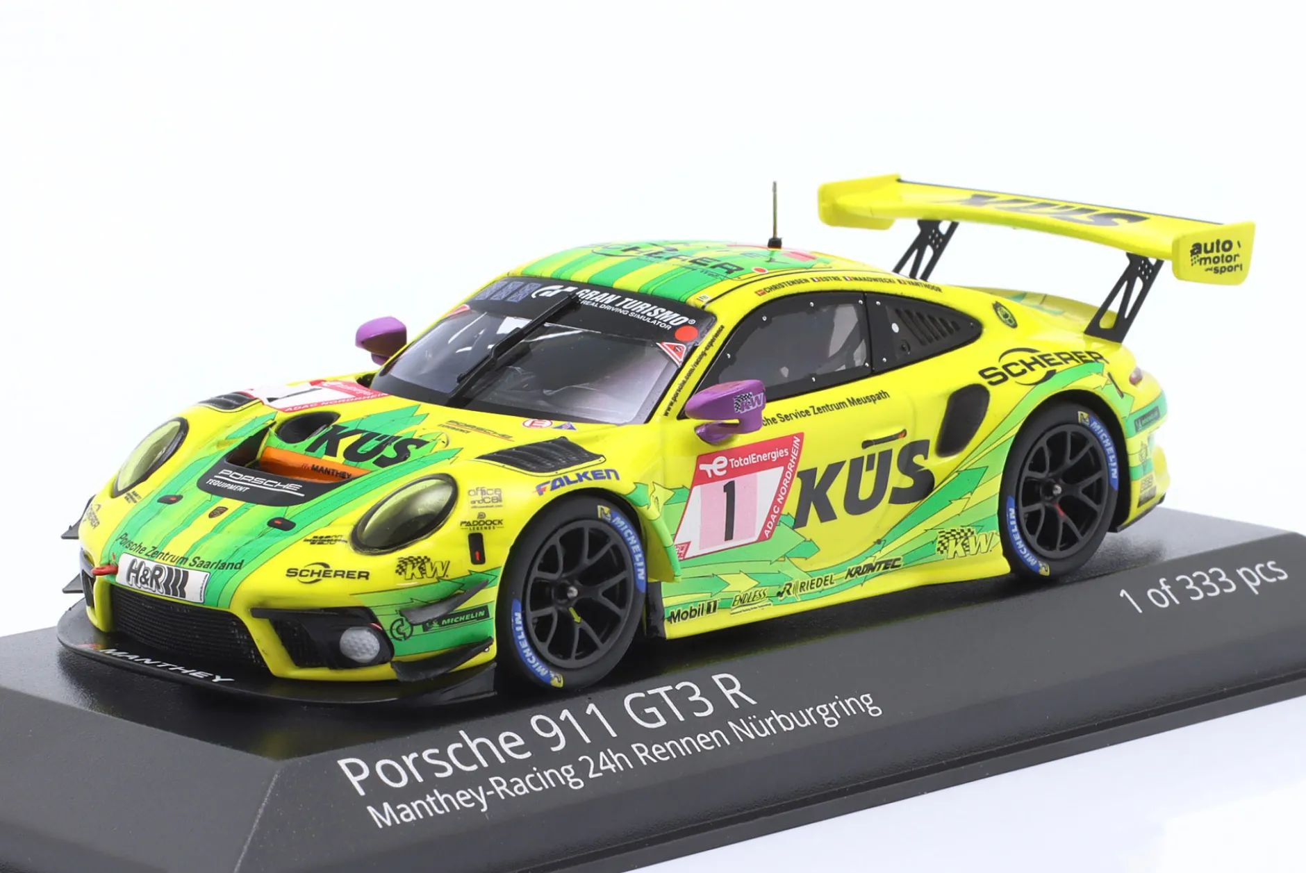 Porsche 911 GT3 R #1 24h Nürburgring 2022 Manthey Grello 1:43 Minichamps