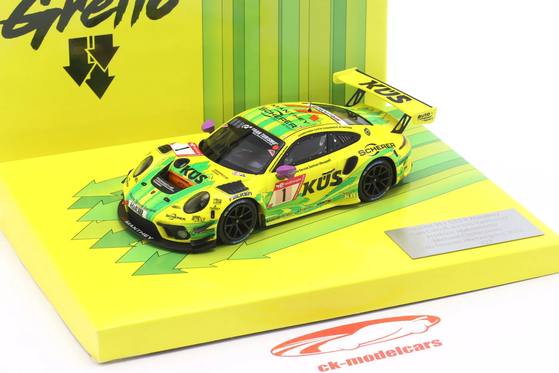 Porsche 911 GT3 R #1 24h Nürburgring 2022 Manthey Grello 1:43 Minichamps