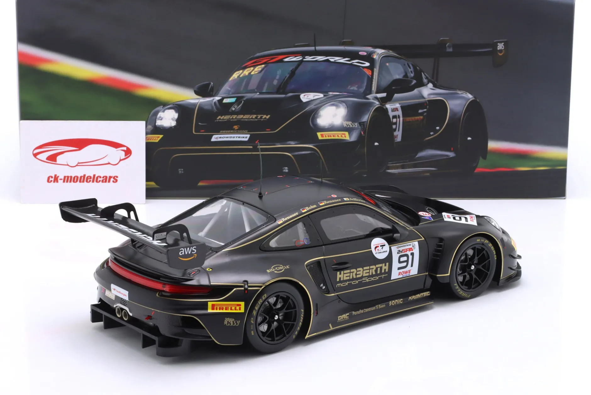 Porsche 911 GT3 R (992) #91 24h Spa 2025 Herberth Motorsport 1:18 Ixo