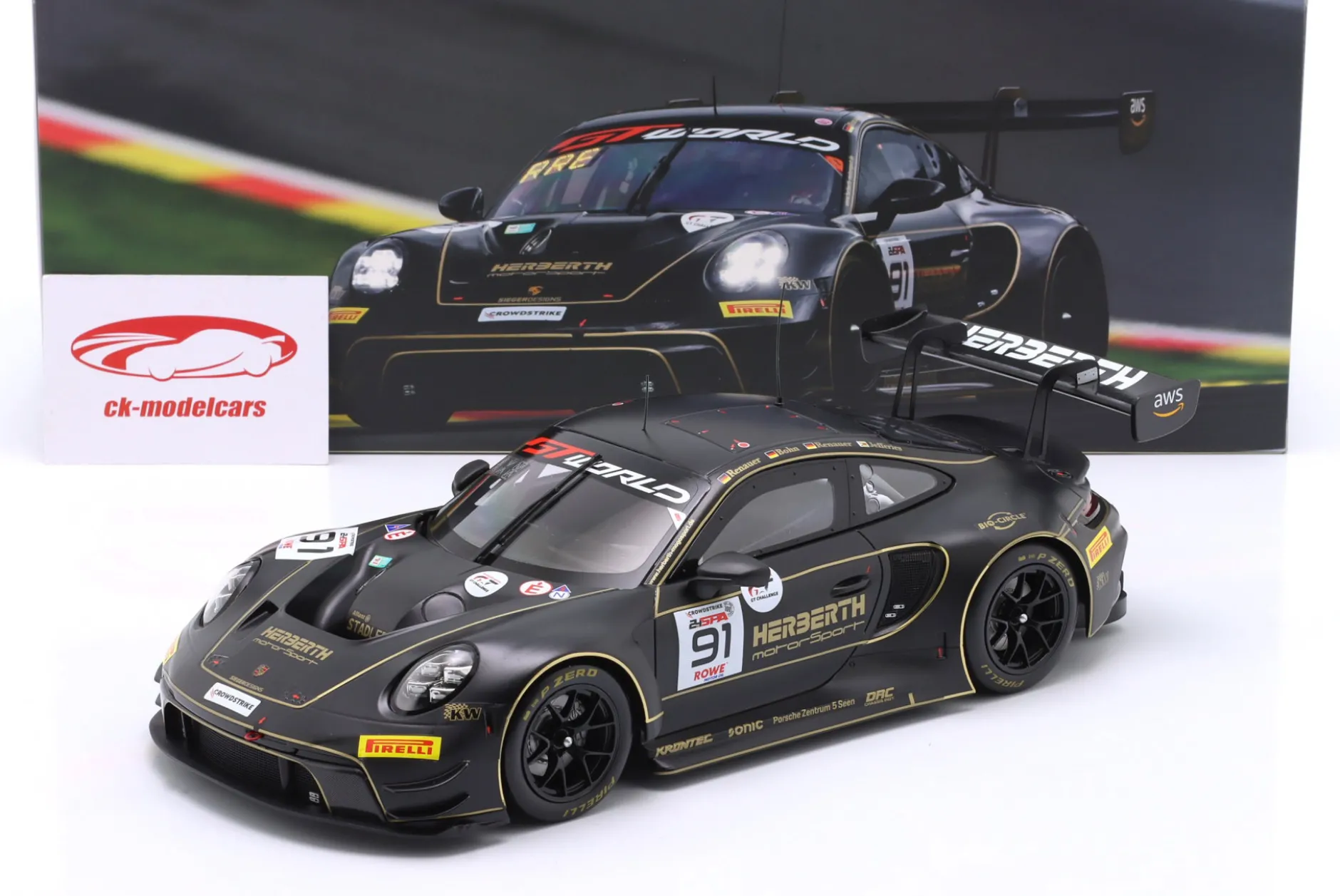 Porsche 911 GT3 R (992) #91 24h Spa 2025 Herberth Motorsport 1:18 Ixo