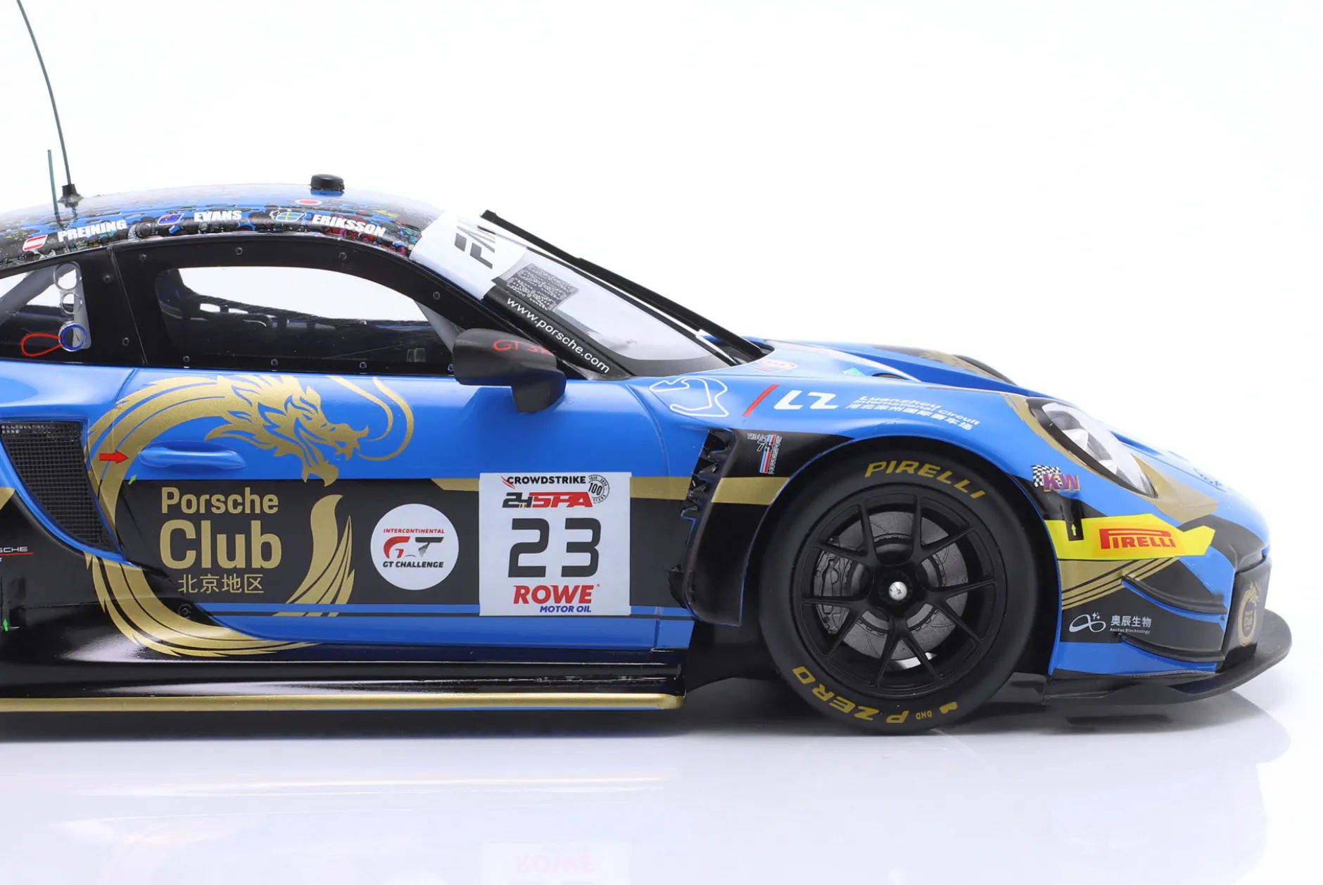 Porsche 911 GT3 R #23 24h Spa 2024 Phantom Global Racing 1:18 Ixo