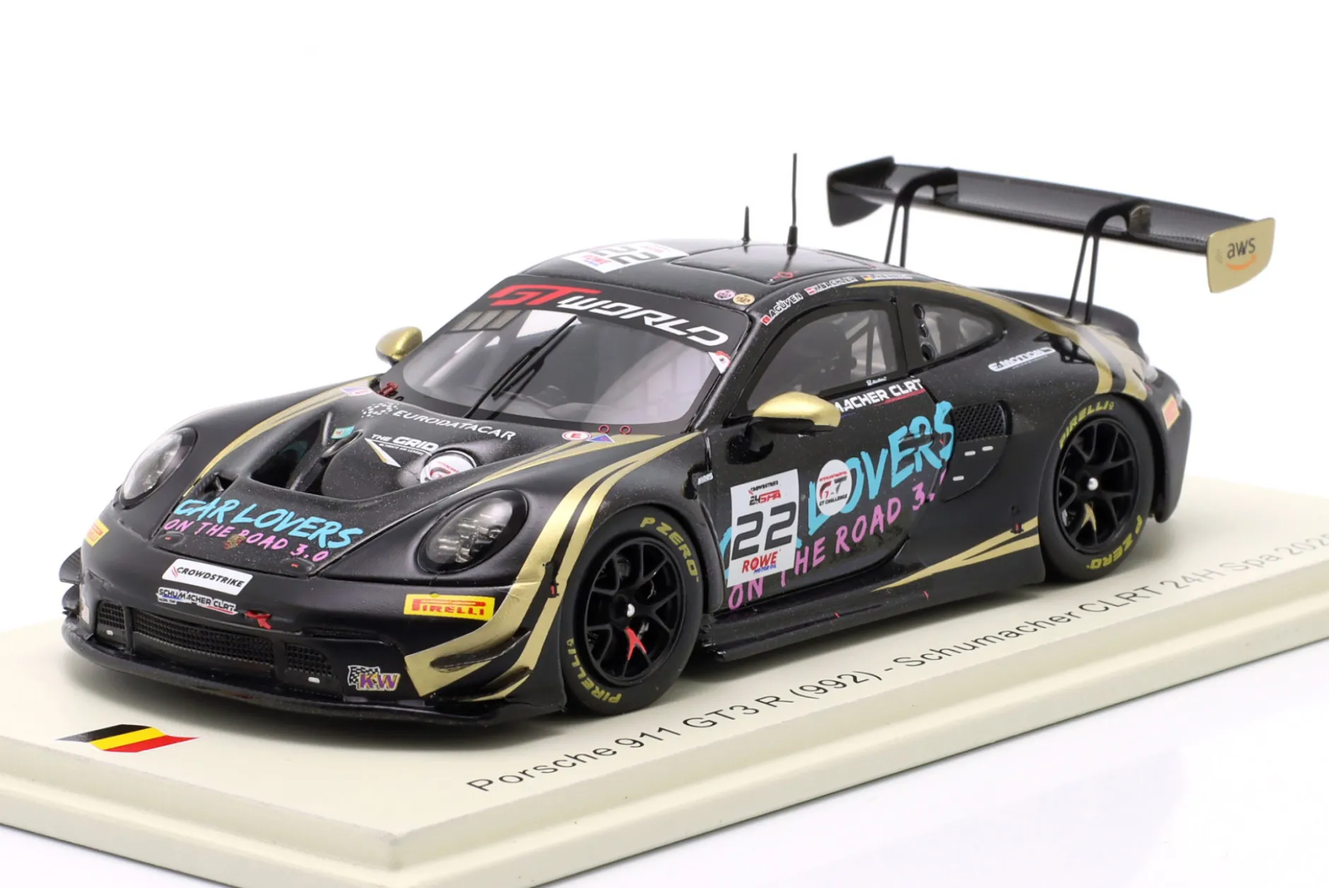 Porsche 911 GT3 R #22 24h Spa 2025 Schumacher CLRT 1:43 Spark